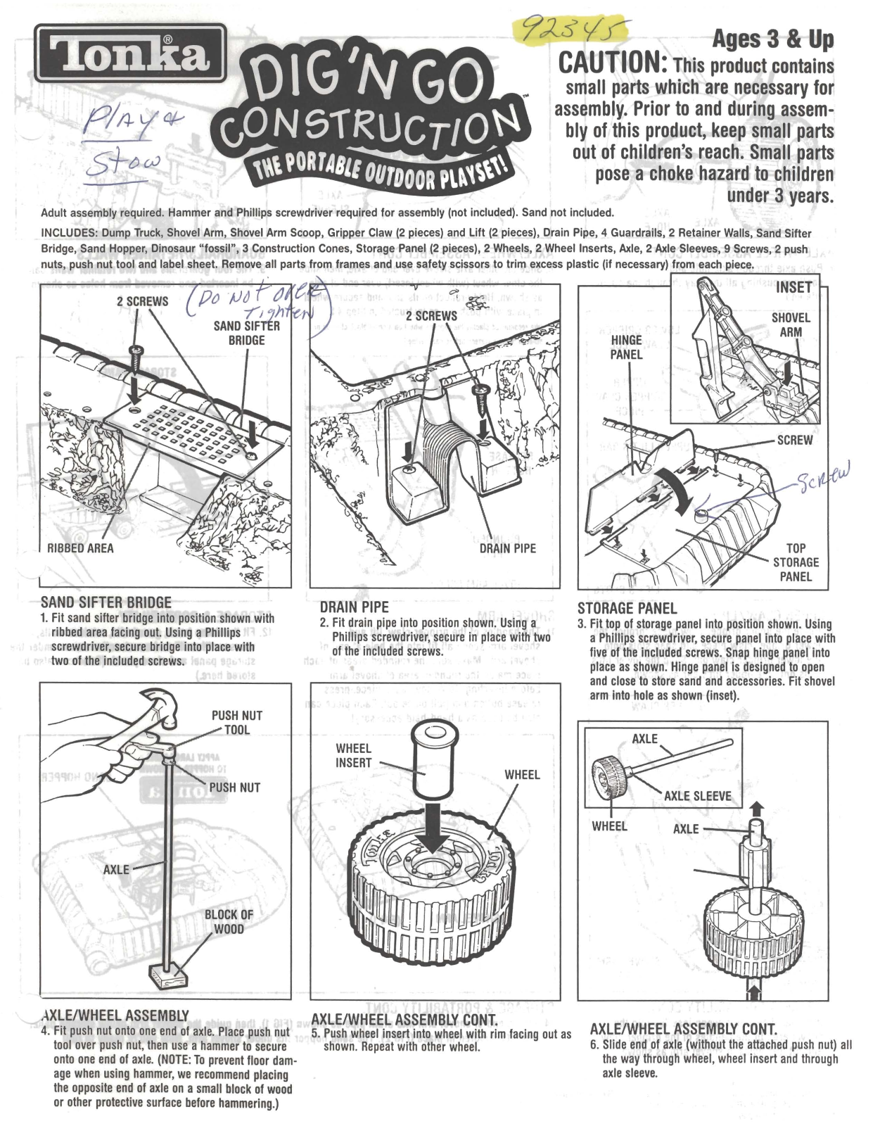 Tonka Dig n Go Construction none User Manual - ManualMachine.com