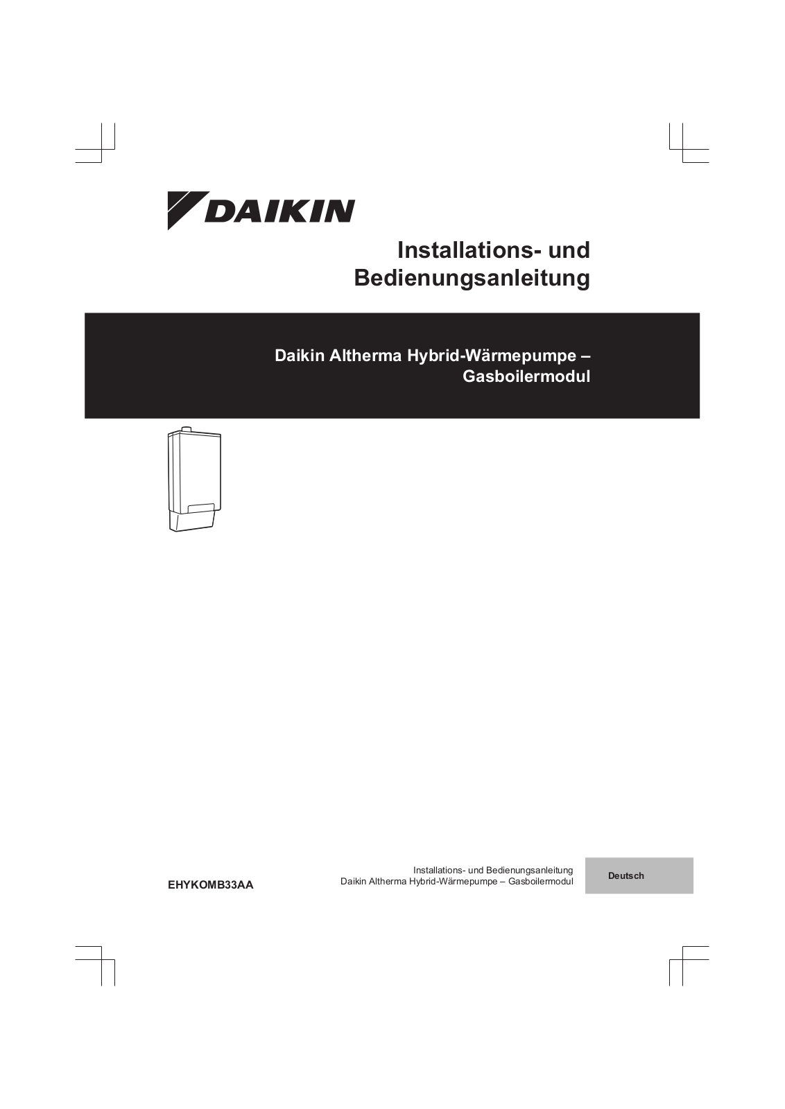 Daikin EHYKOMB33AA Operation manuals