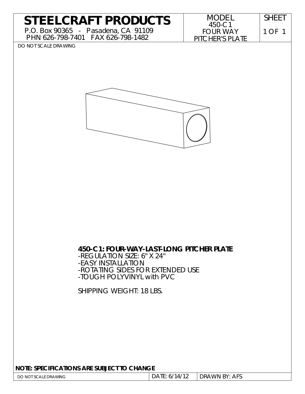 LA STEELCRAFT 450-C1 User Manual