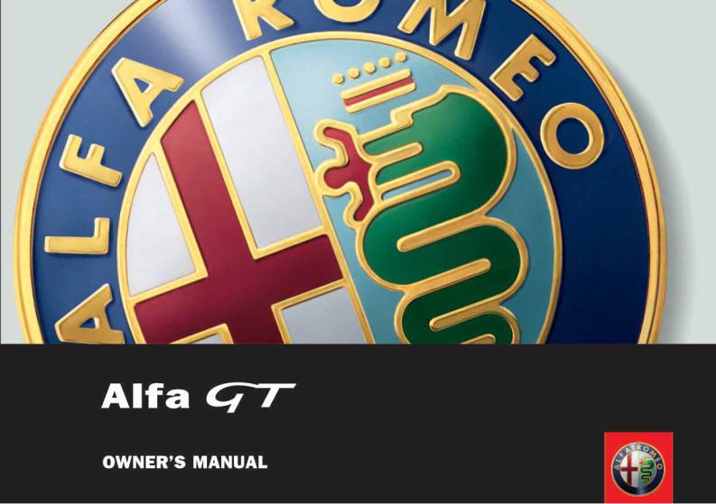 Alfa Romeo GT Alfa User Manual