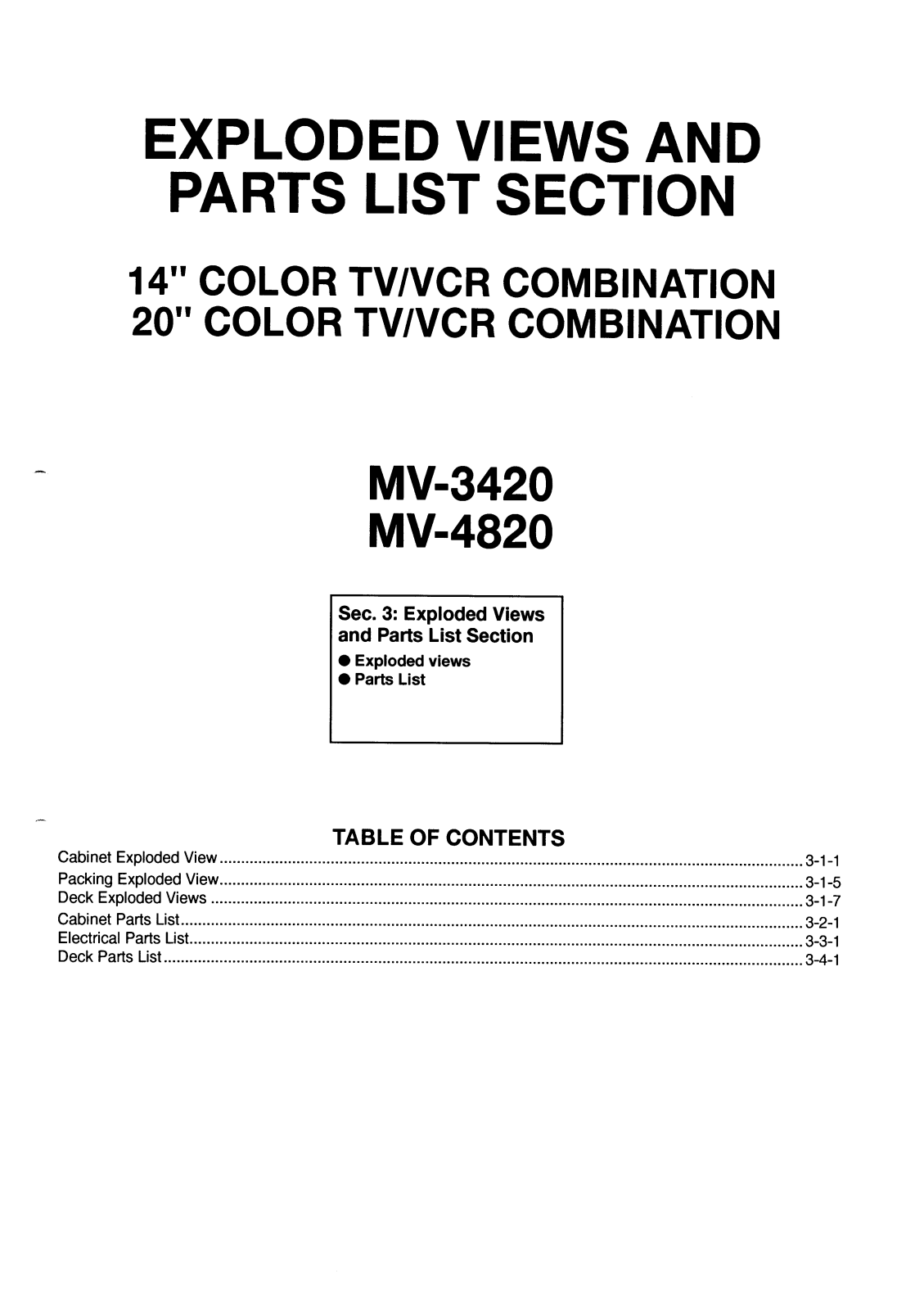 TEAC MV-4820 Service manual