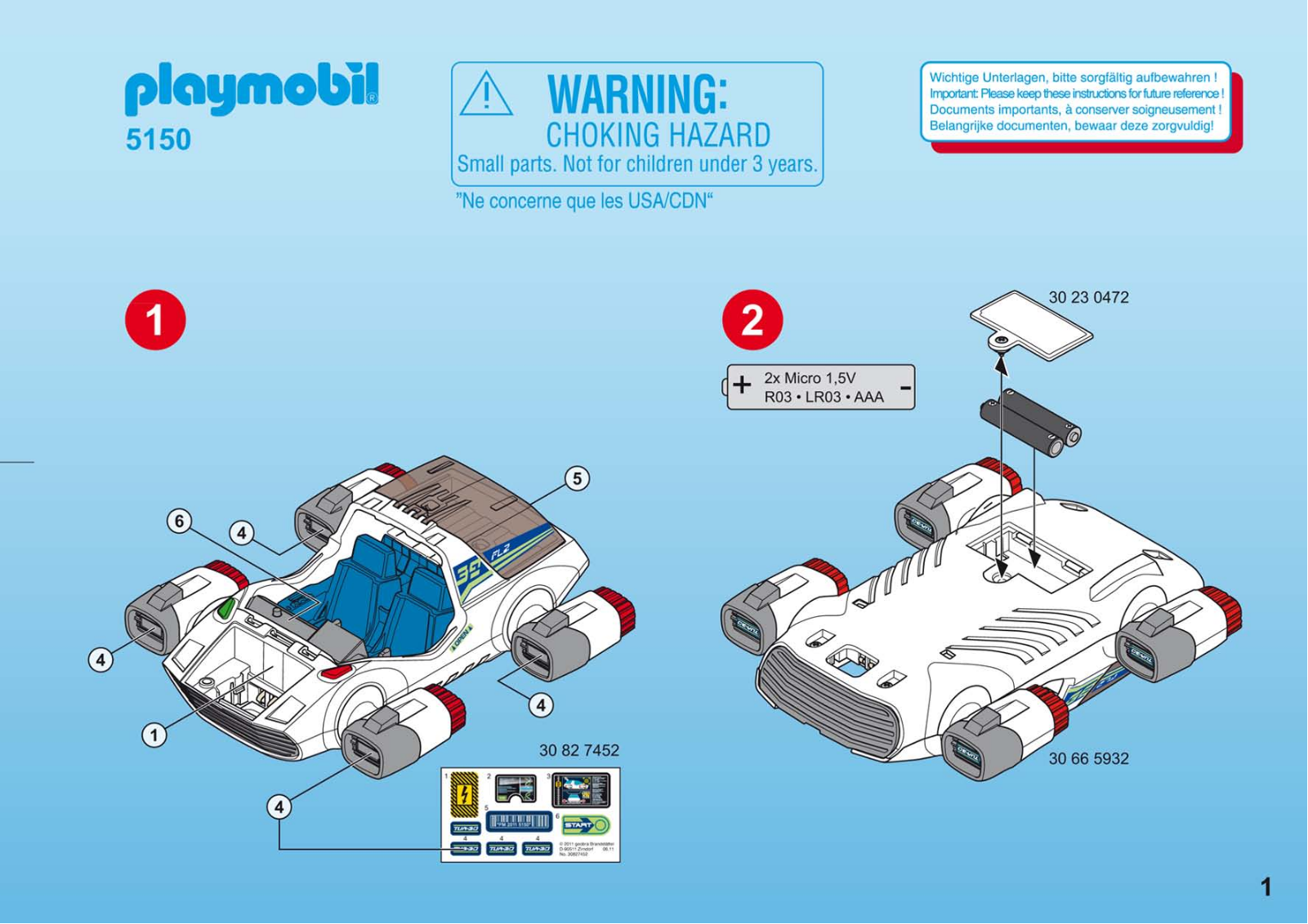 Playmobil 5150 Instructions