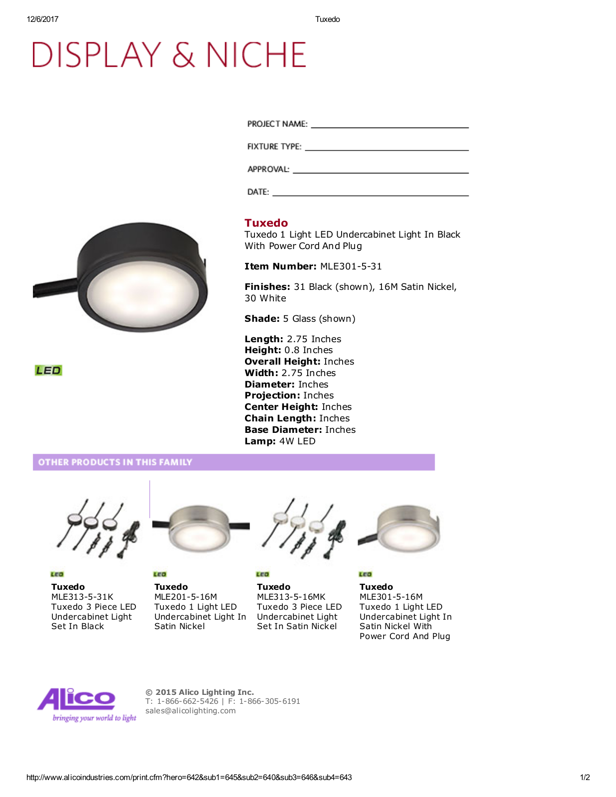 Alico LED2073 Specifications - ManualMachine.com