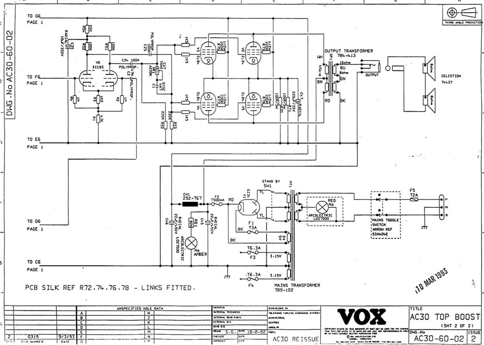 Vox ac30 1993pa schematic