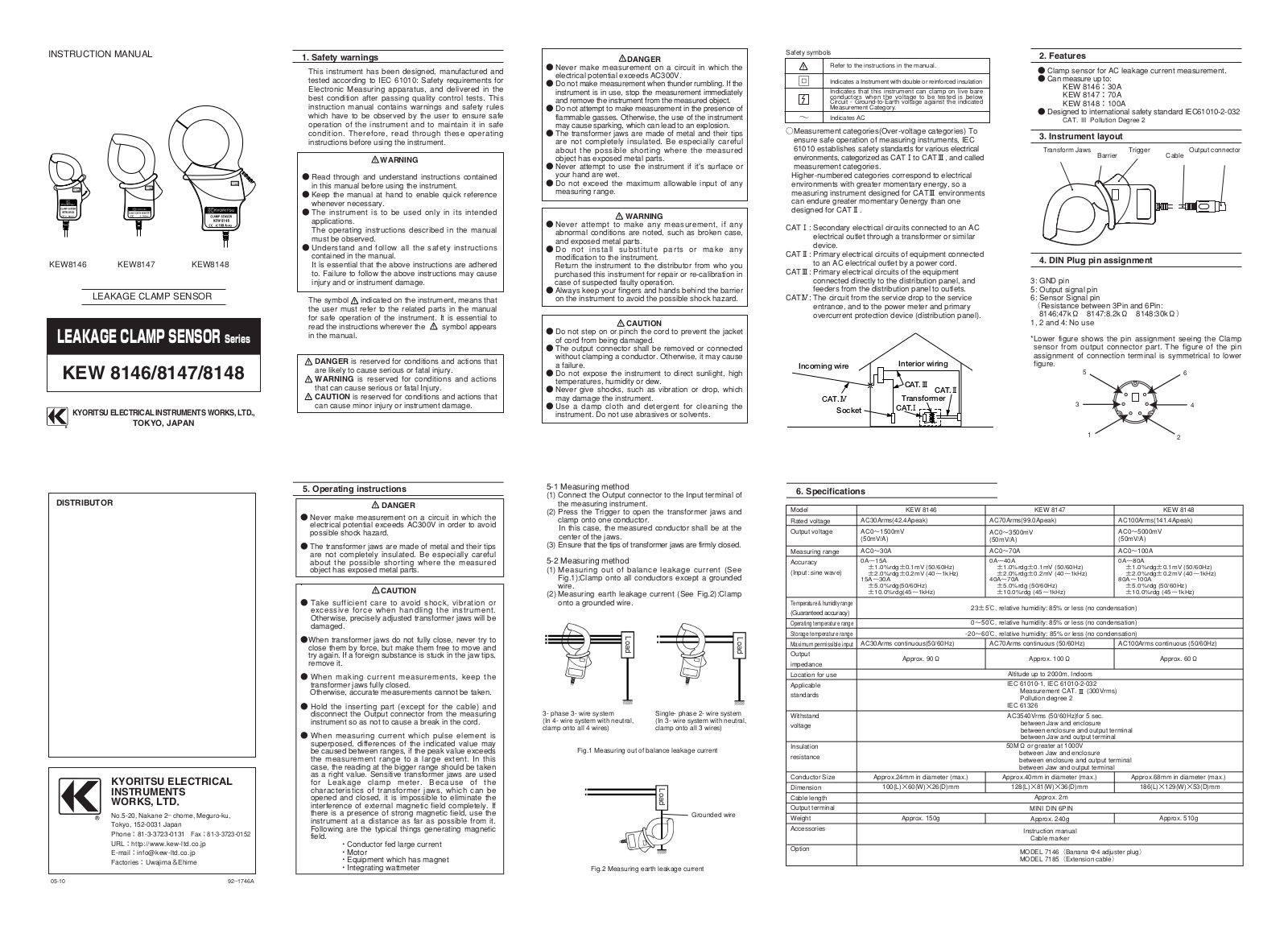 KYORITSU 8148 User Manual