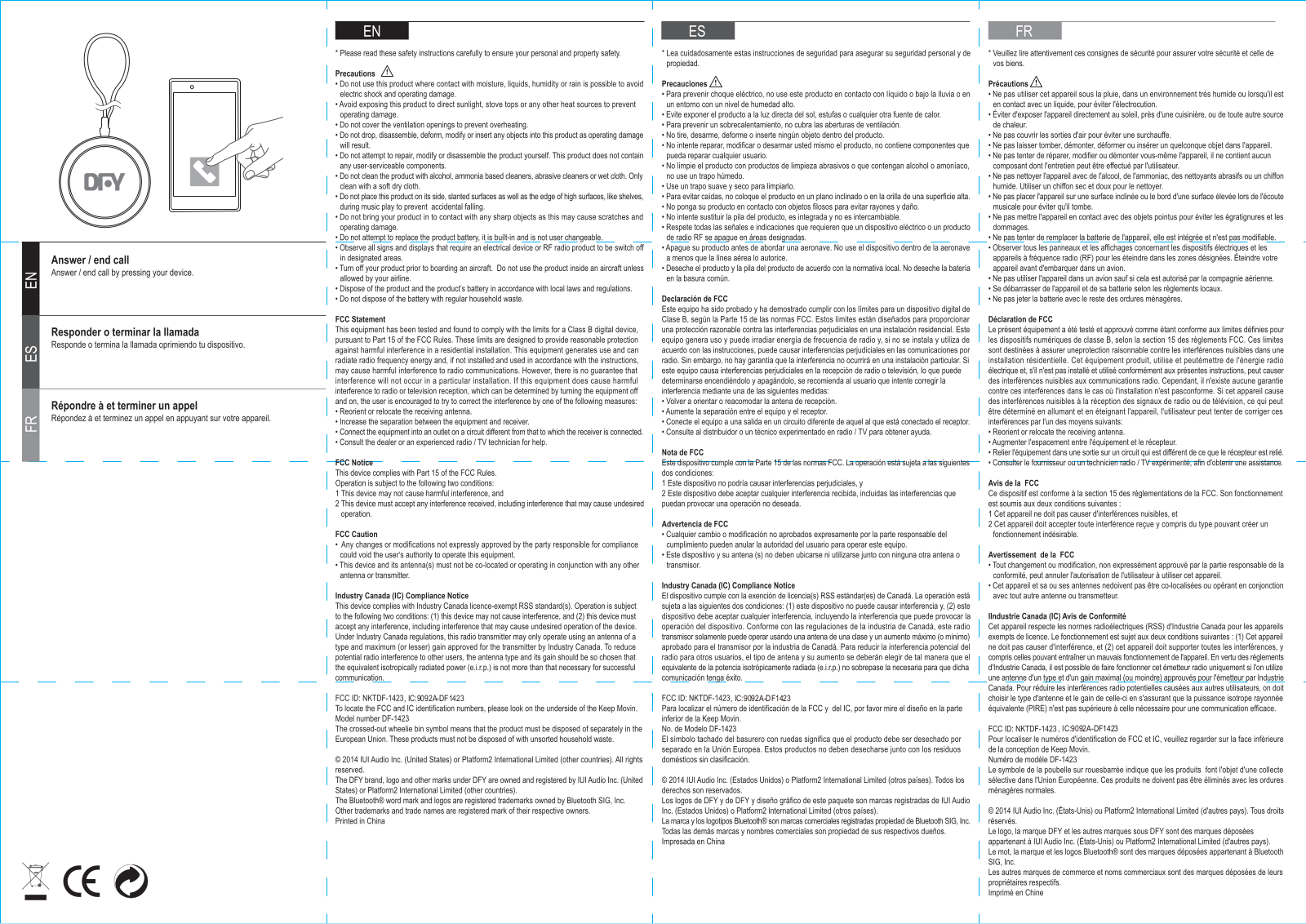 Platform2 DF-1423 User Manual