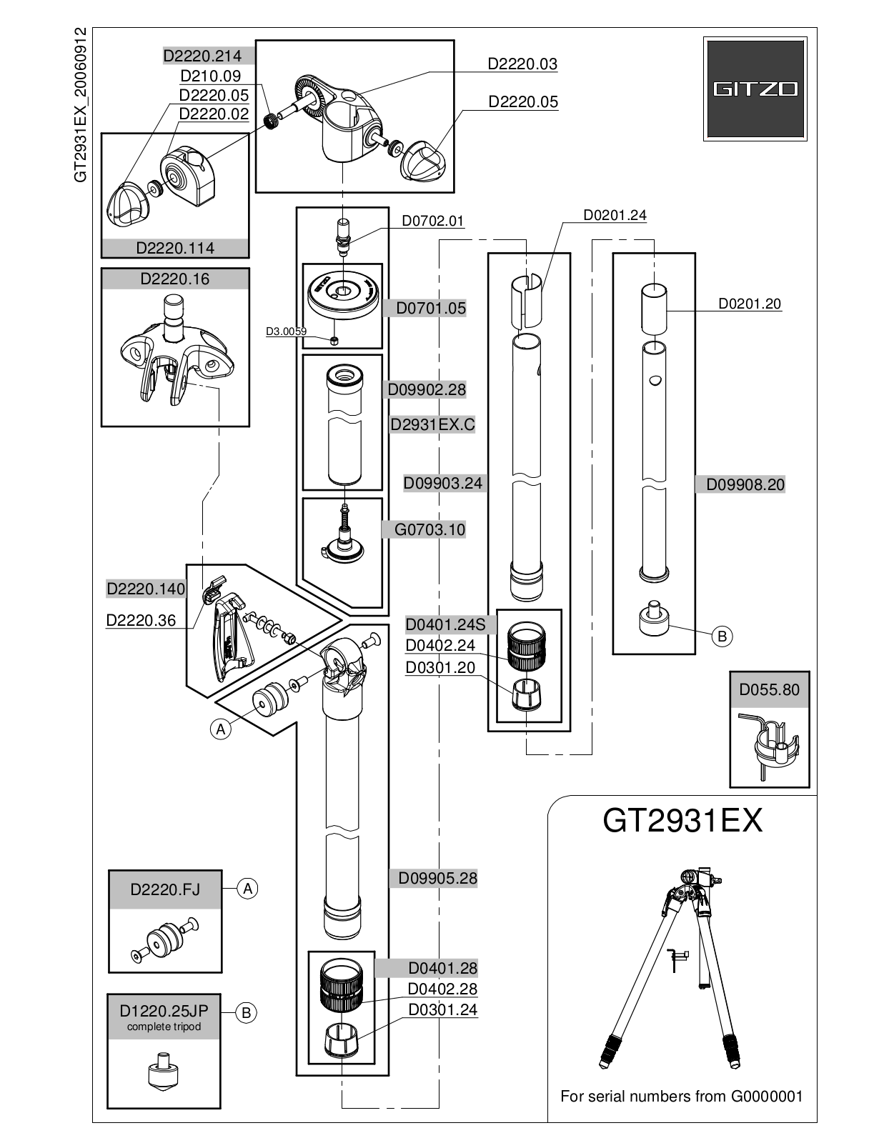 Gitzo GT2931EX User Manual