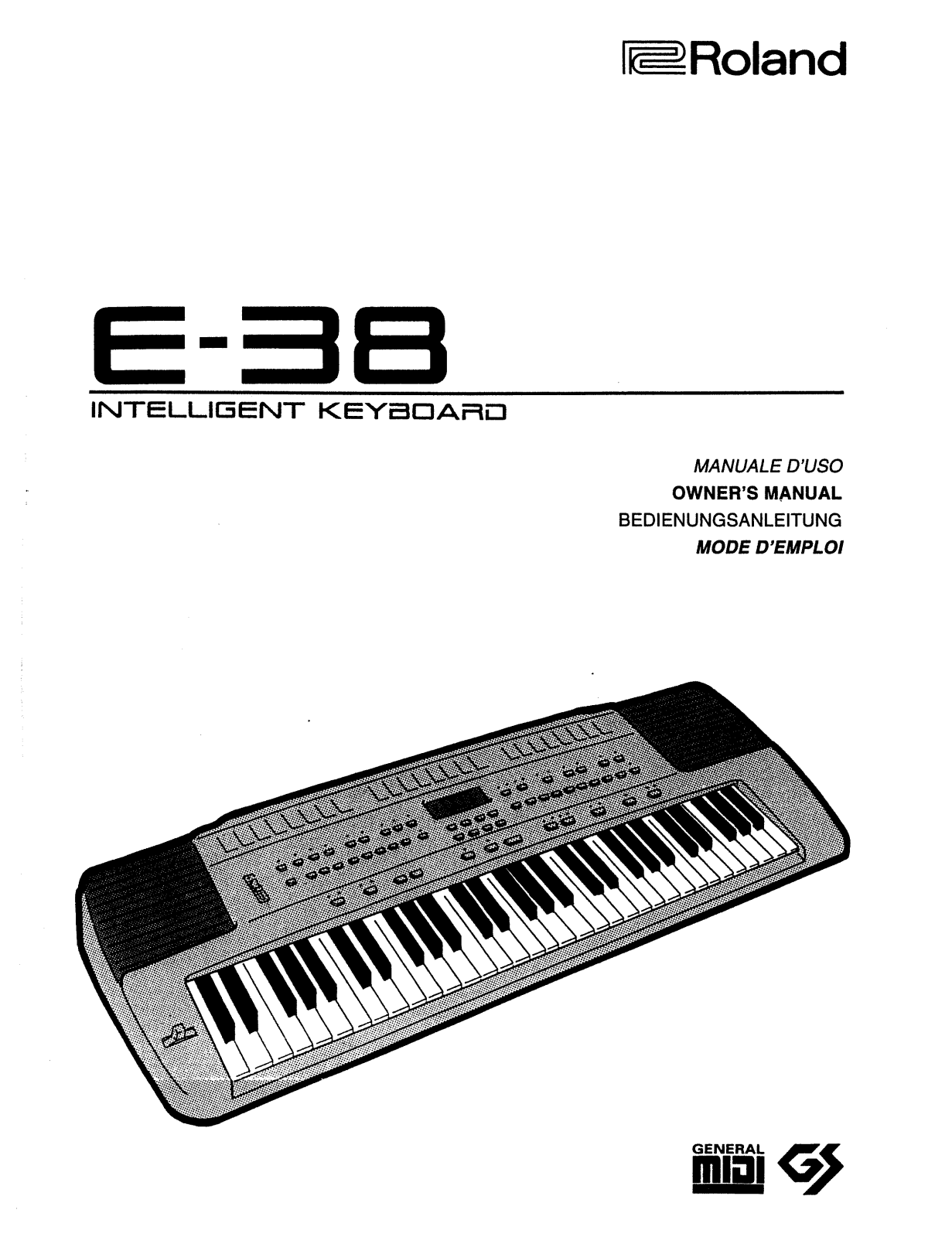 Roland Corporation E-38 Owner's Manual