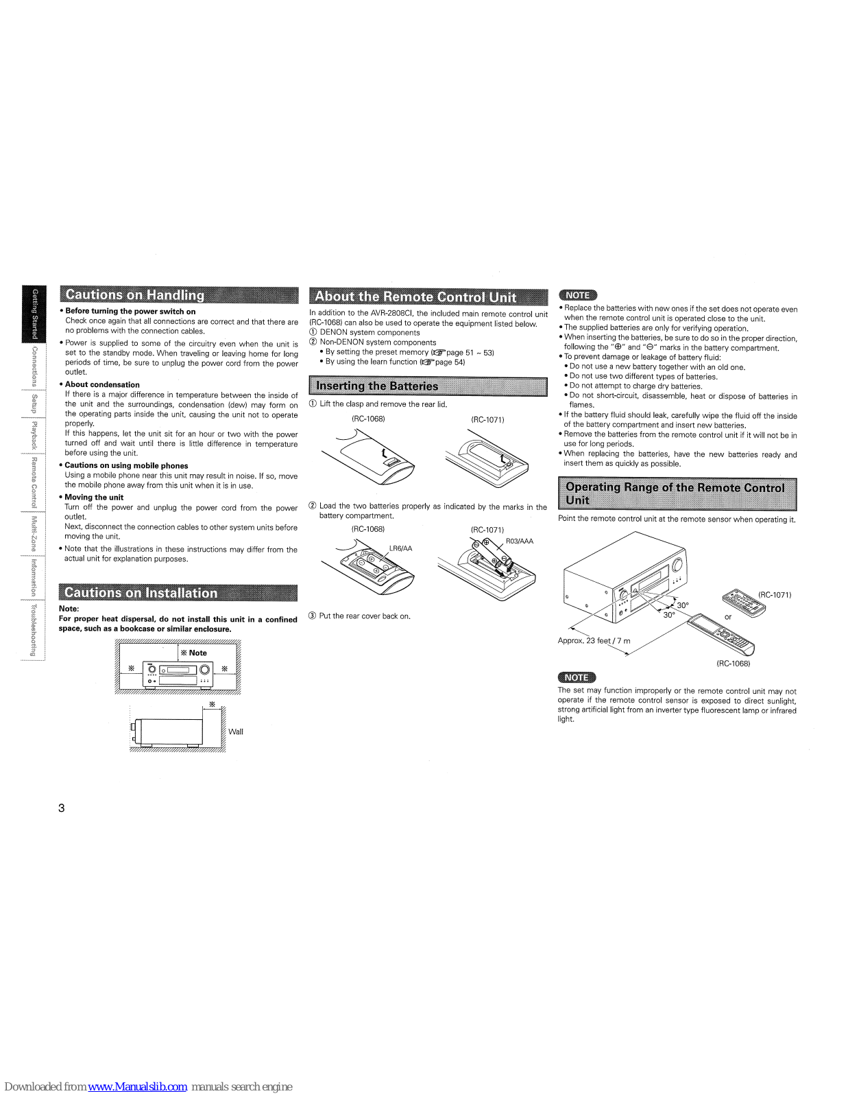 Denon RC-1068 User Manual