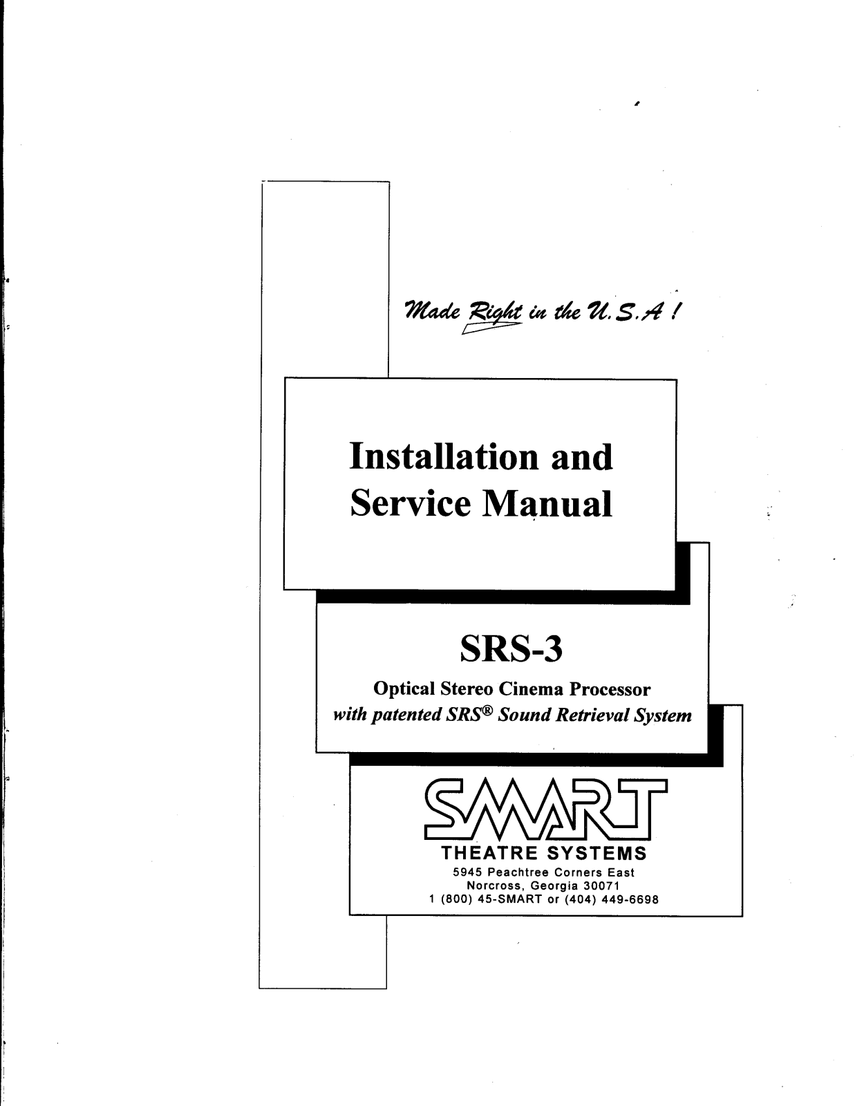 SMART SRS-3 User Manual