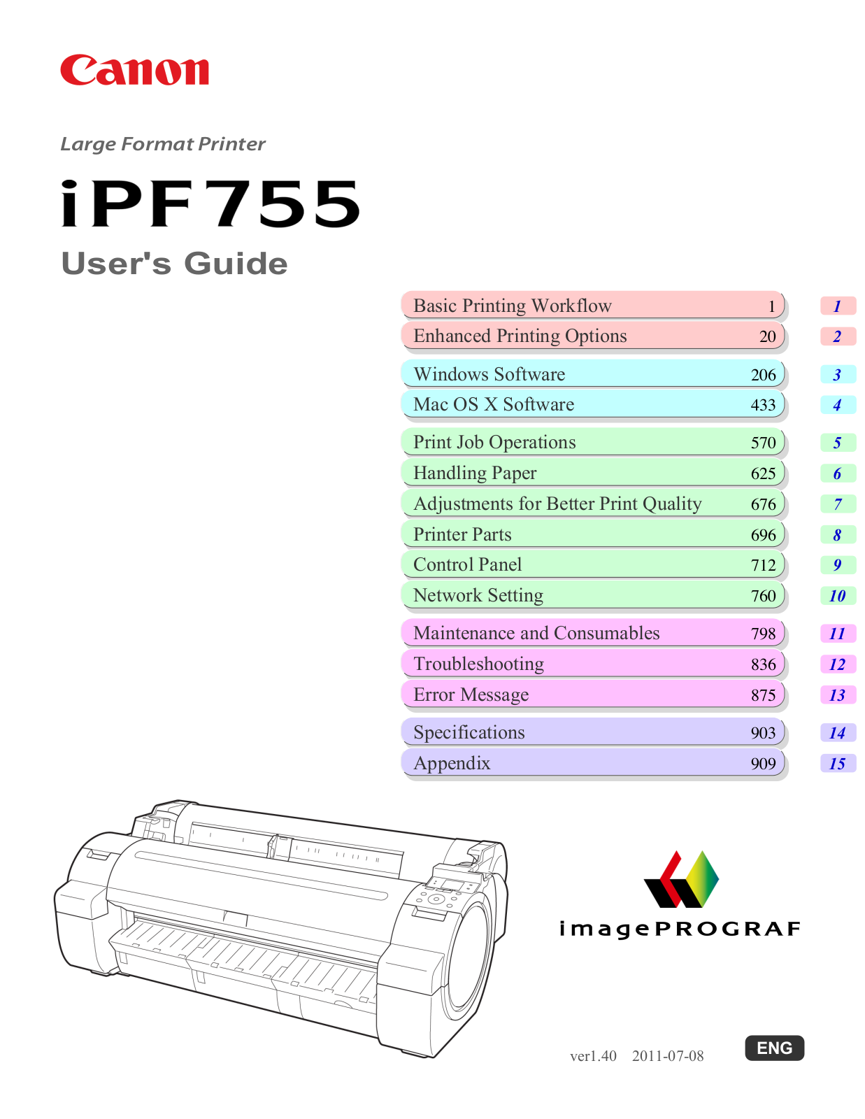 Canon iPF755 MFP, imagePROGRAF iPF755 MFP User Manual