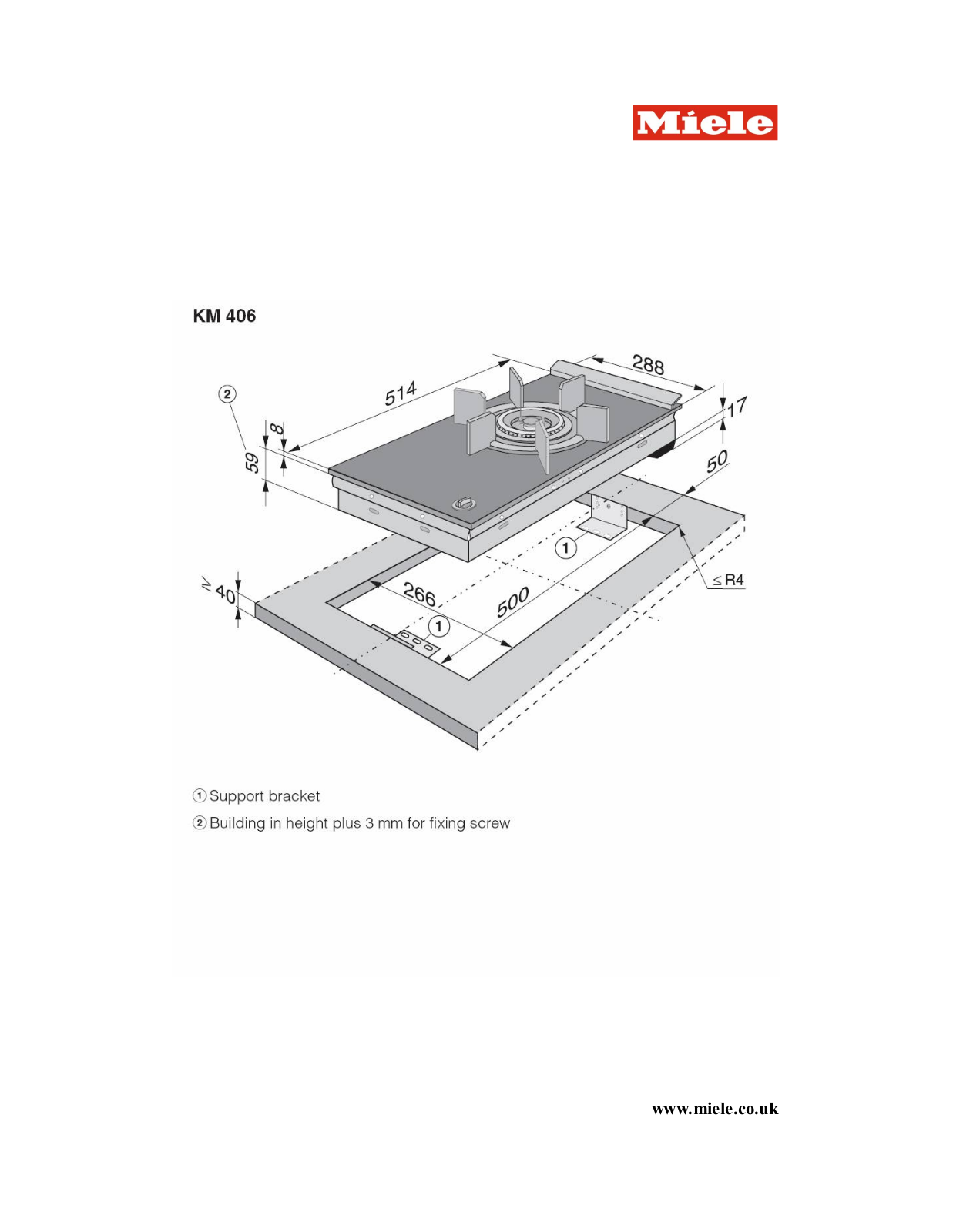 Miele KM406 COMBISET User Manual