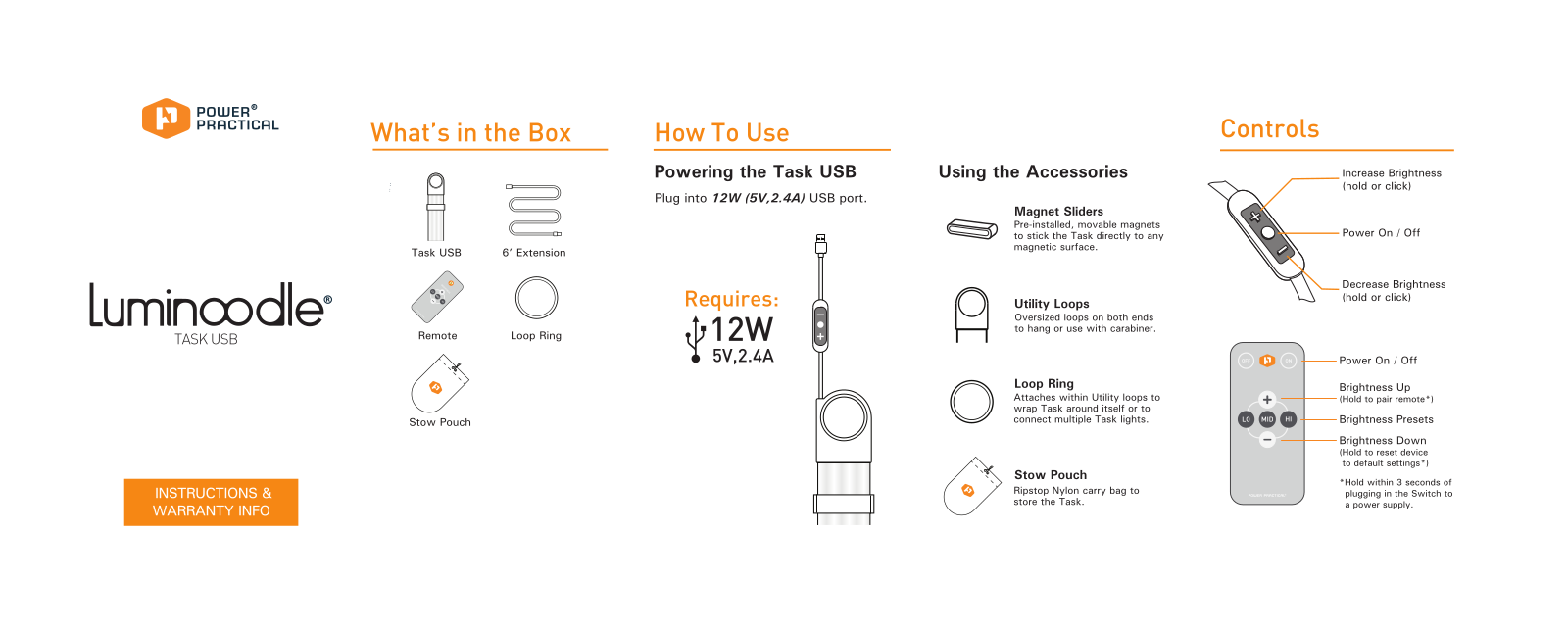 Power Practical Luminoodle User Manual