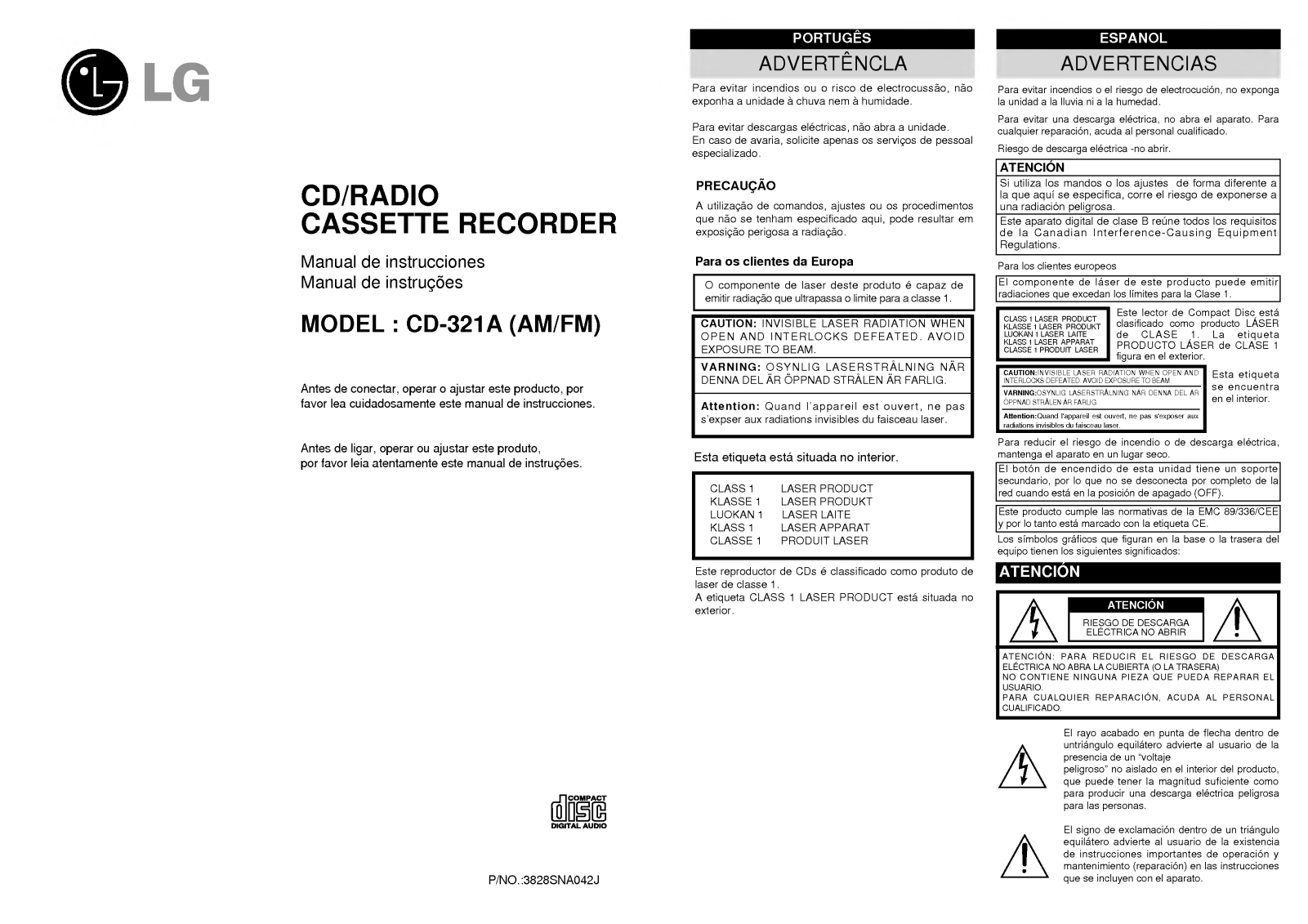 Lg CD-321A User Manual