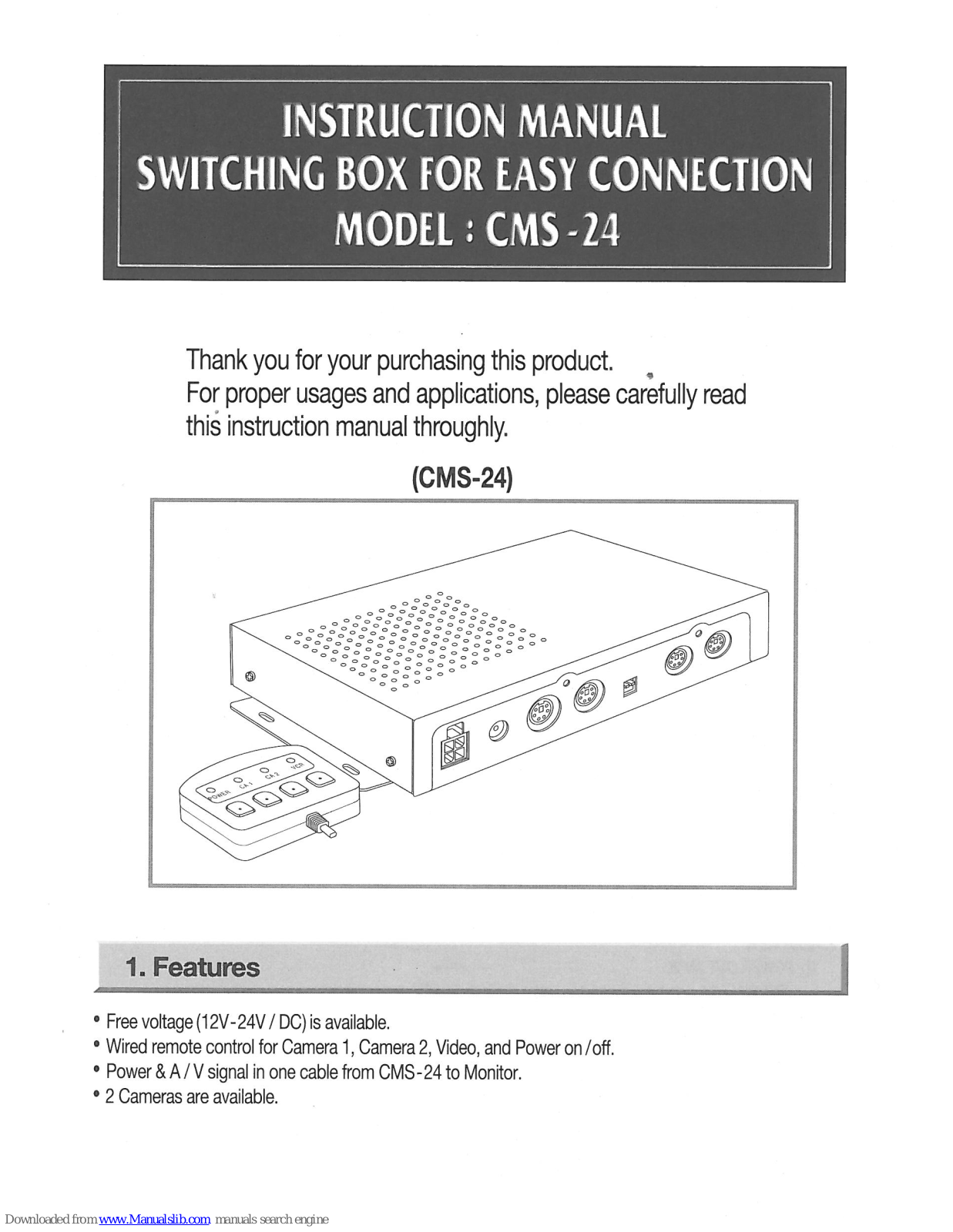 Camos CMS-24 Instruction Manual - ManualMachine.com