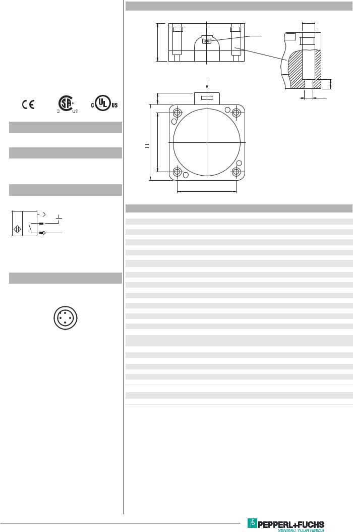 Pepperl Fuchs NJ50-FP-E-P4-V1 Data Sheet