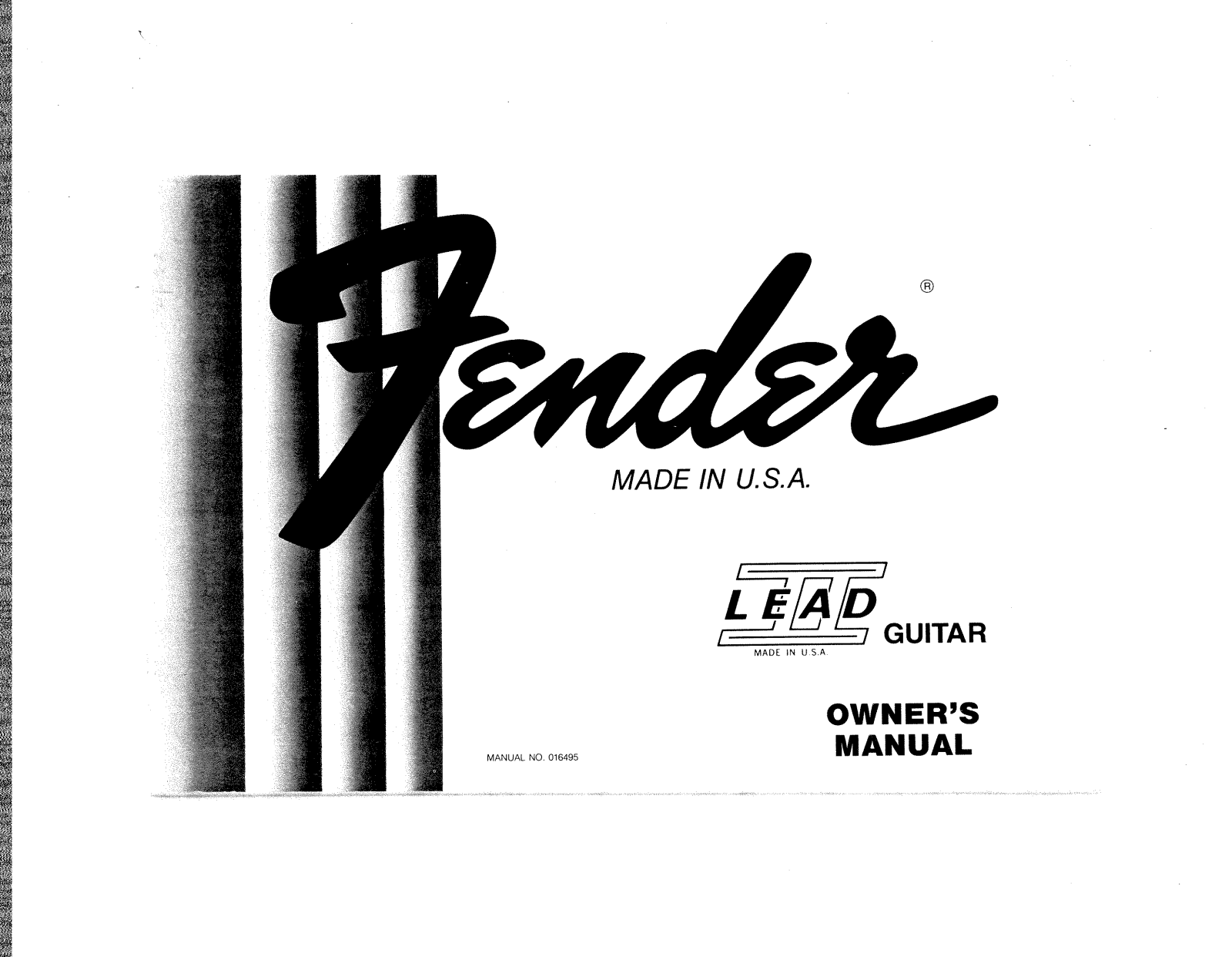 Fender LEAD II User Manual