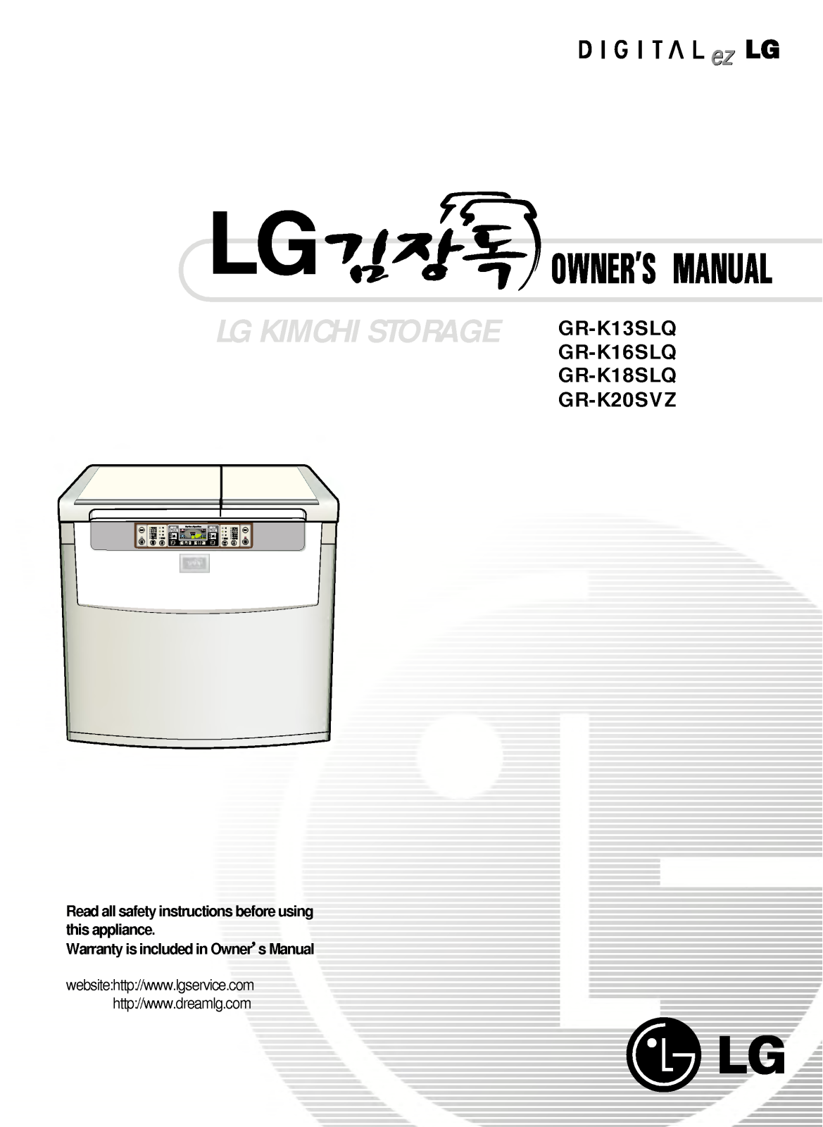 LG GR-K16SLQ, GR-K20SVZ User Manual