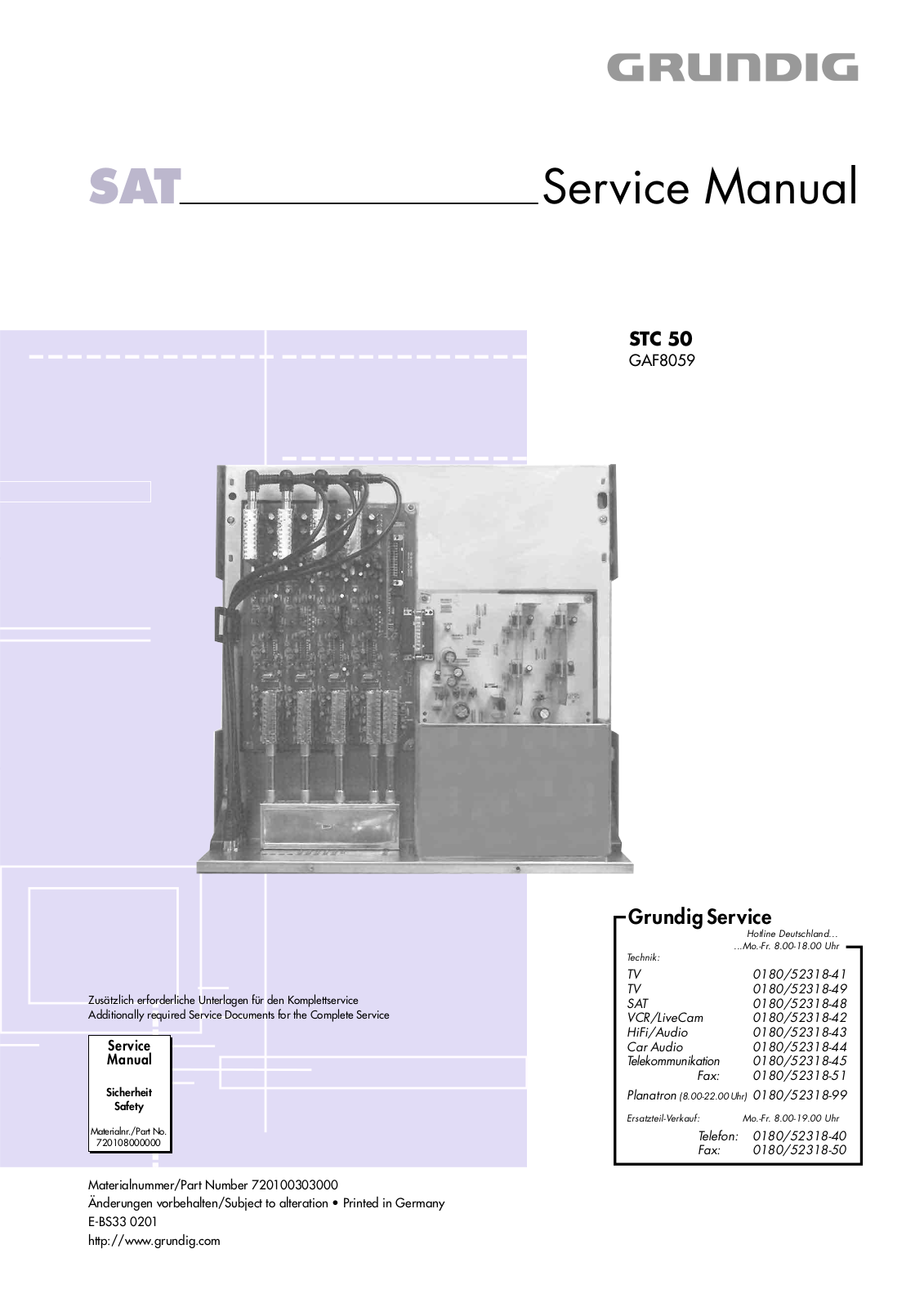 Grundig STC 50 Service Manual