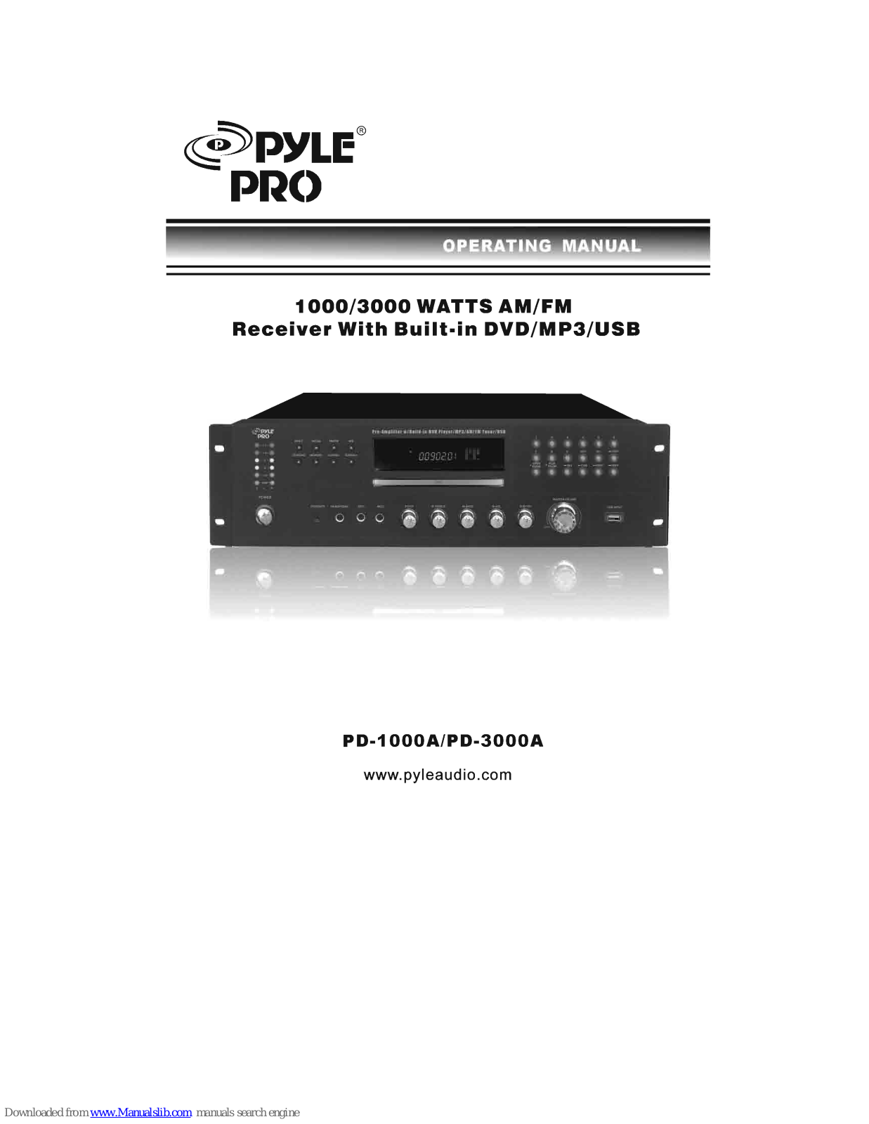 Pyle Pro PD-1000A, PD-3000A User Manual - ManualMachine.com