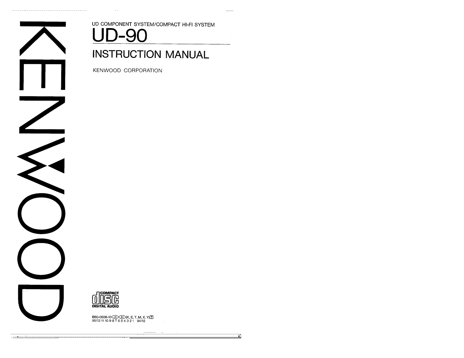 Kenwood UD-90 User Manual