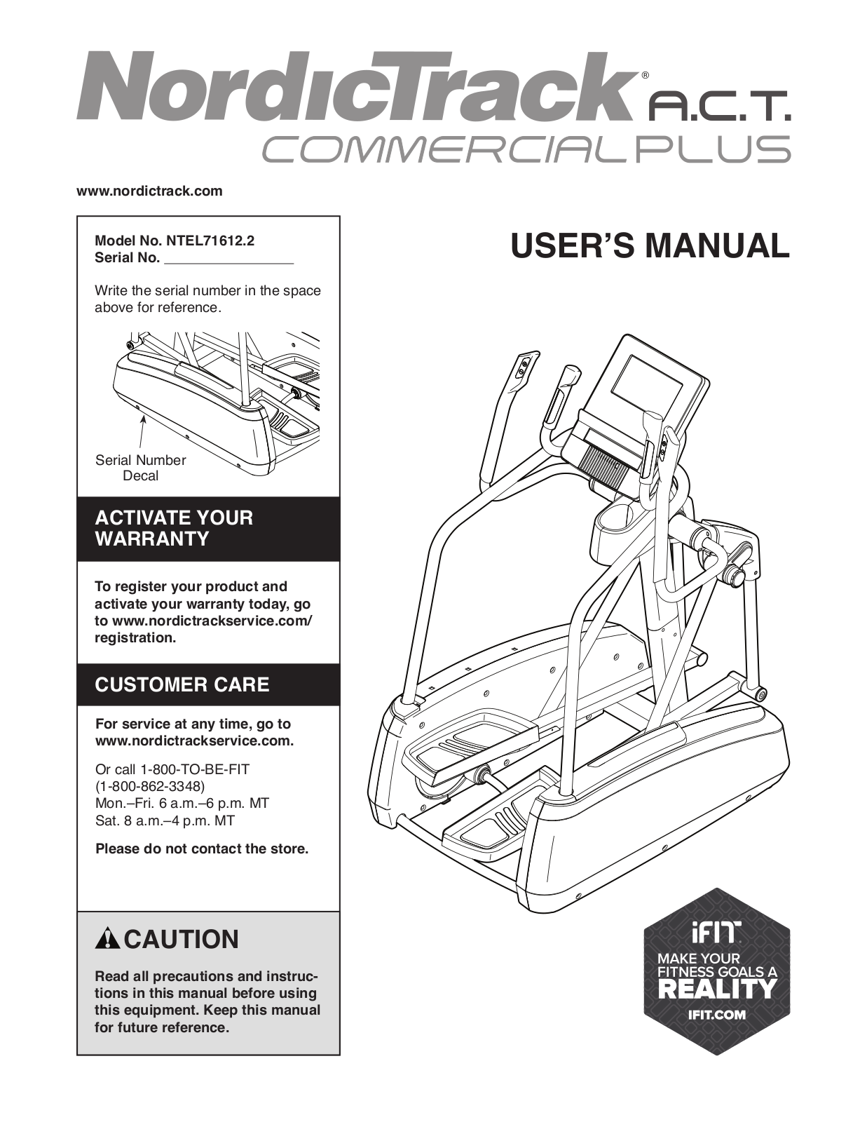 NordicTrack NTEL716122 Owner's Manual