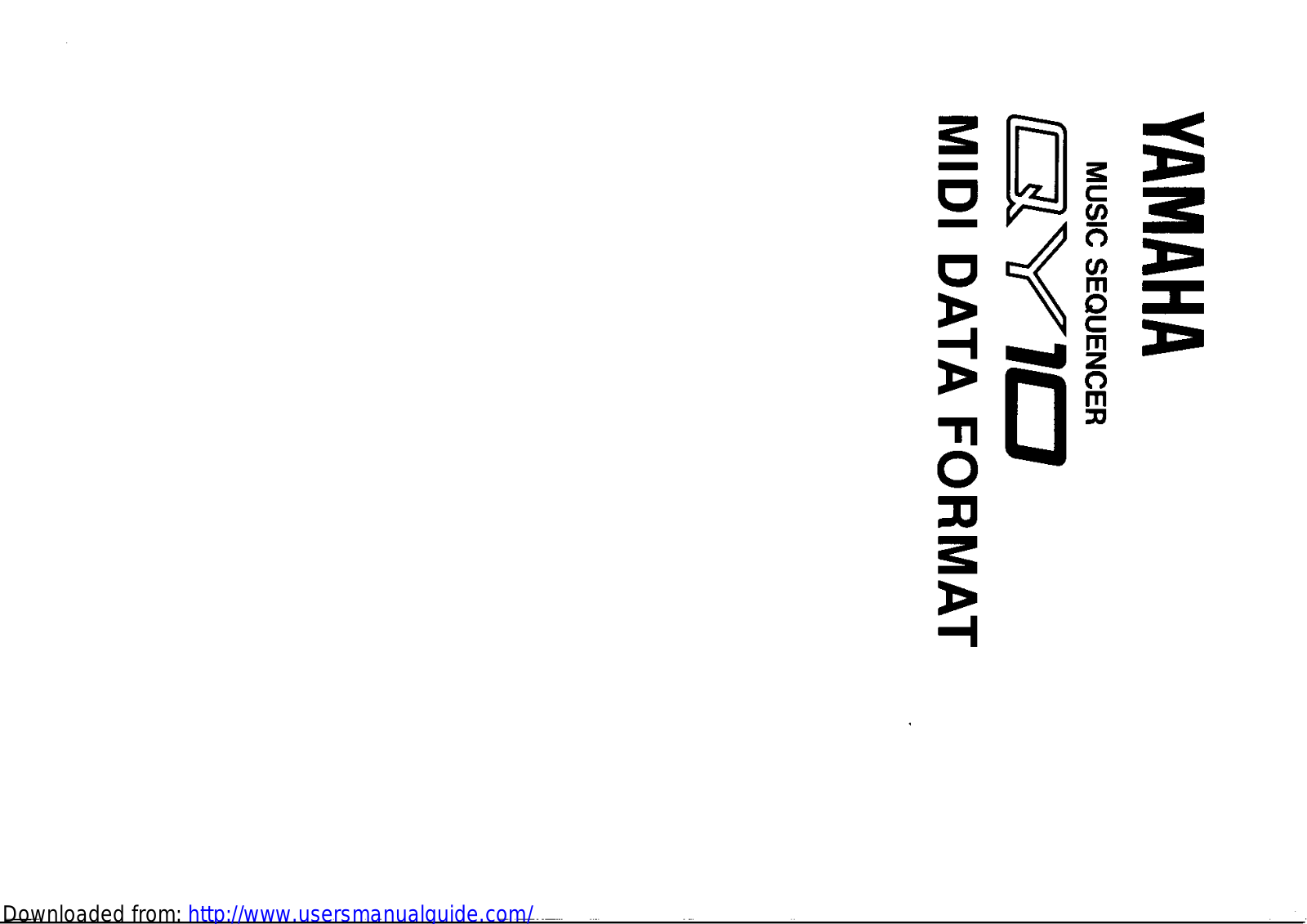 Yamaha Audio QY10 User Manual