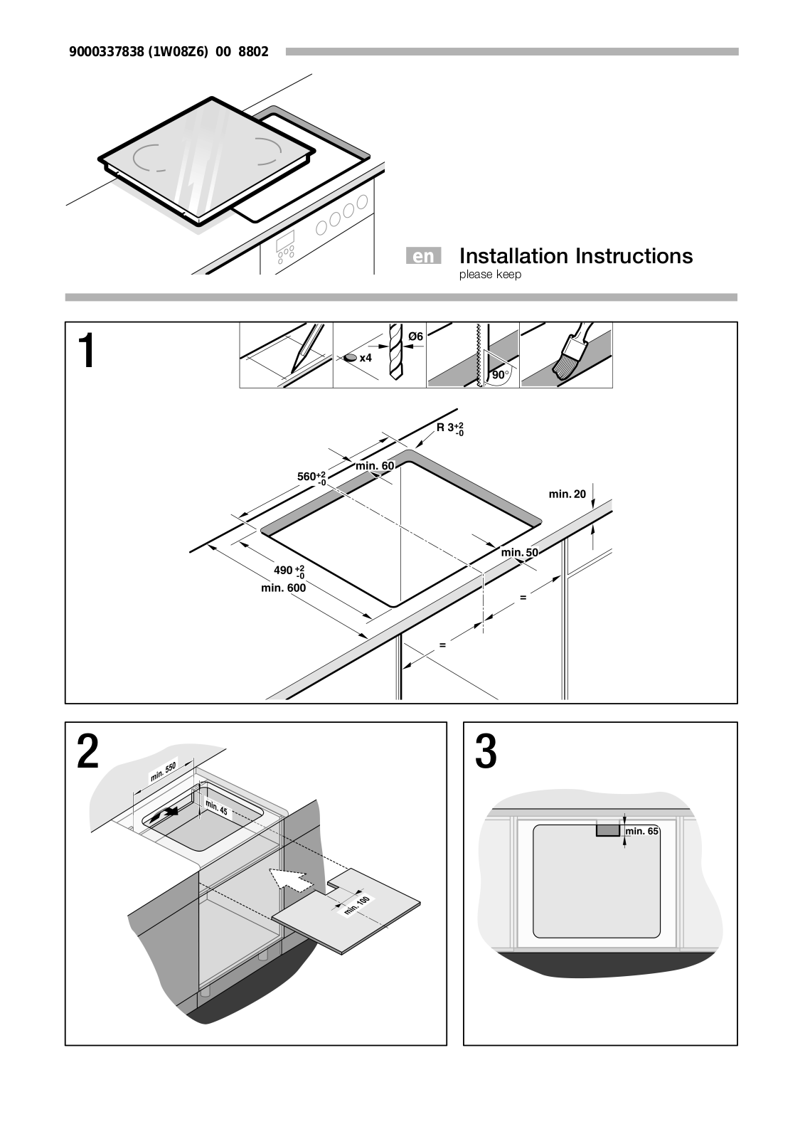 Neff ICK68X installation instructions