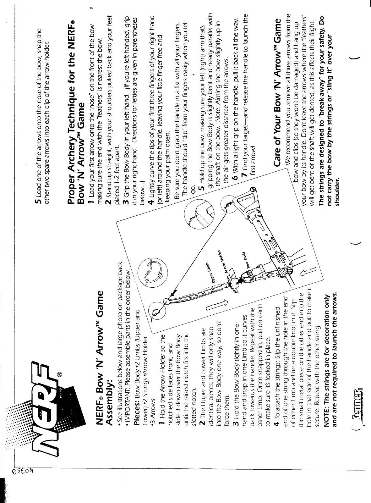 HASBRO Nerf Bow n' Arrow User Manual