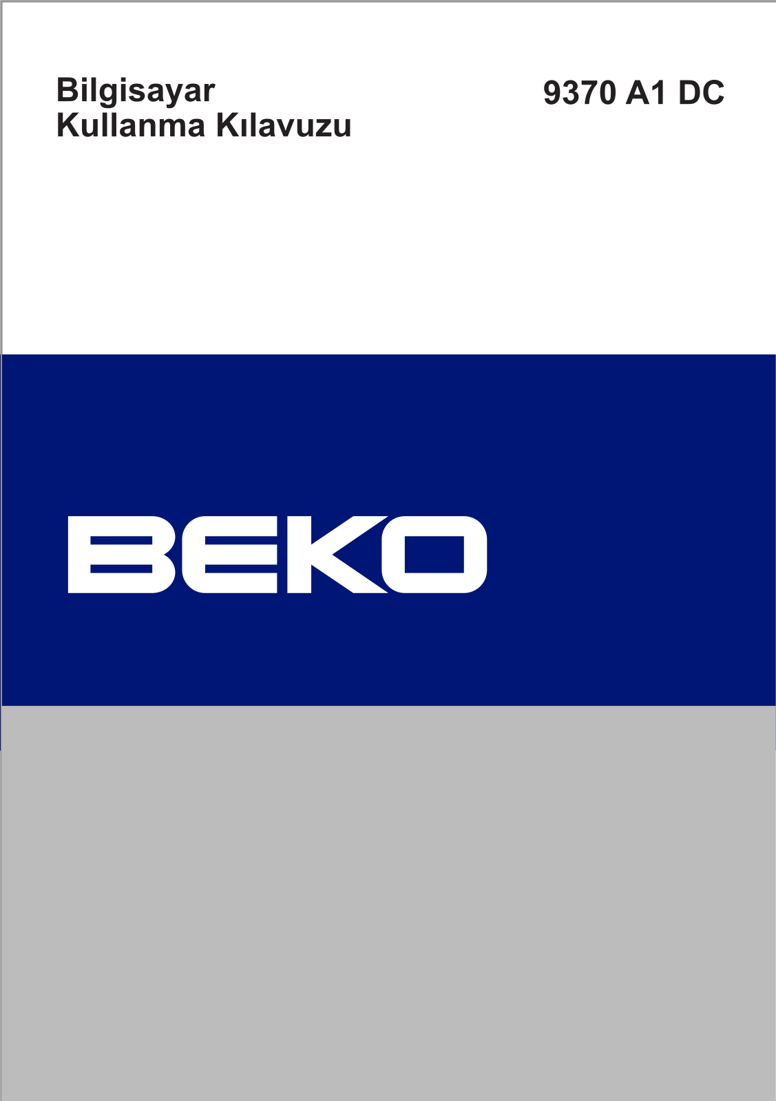 Beko 9370 A1 DC User Manual