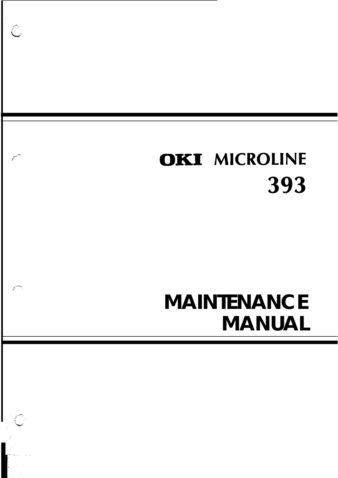 OKIDATA 393 Service Manual