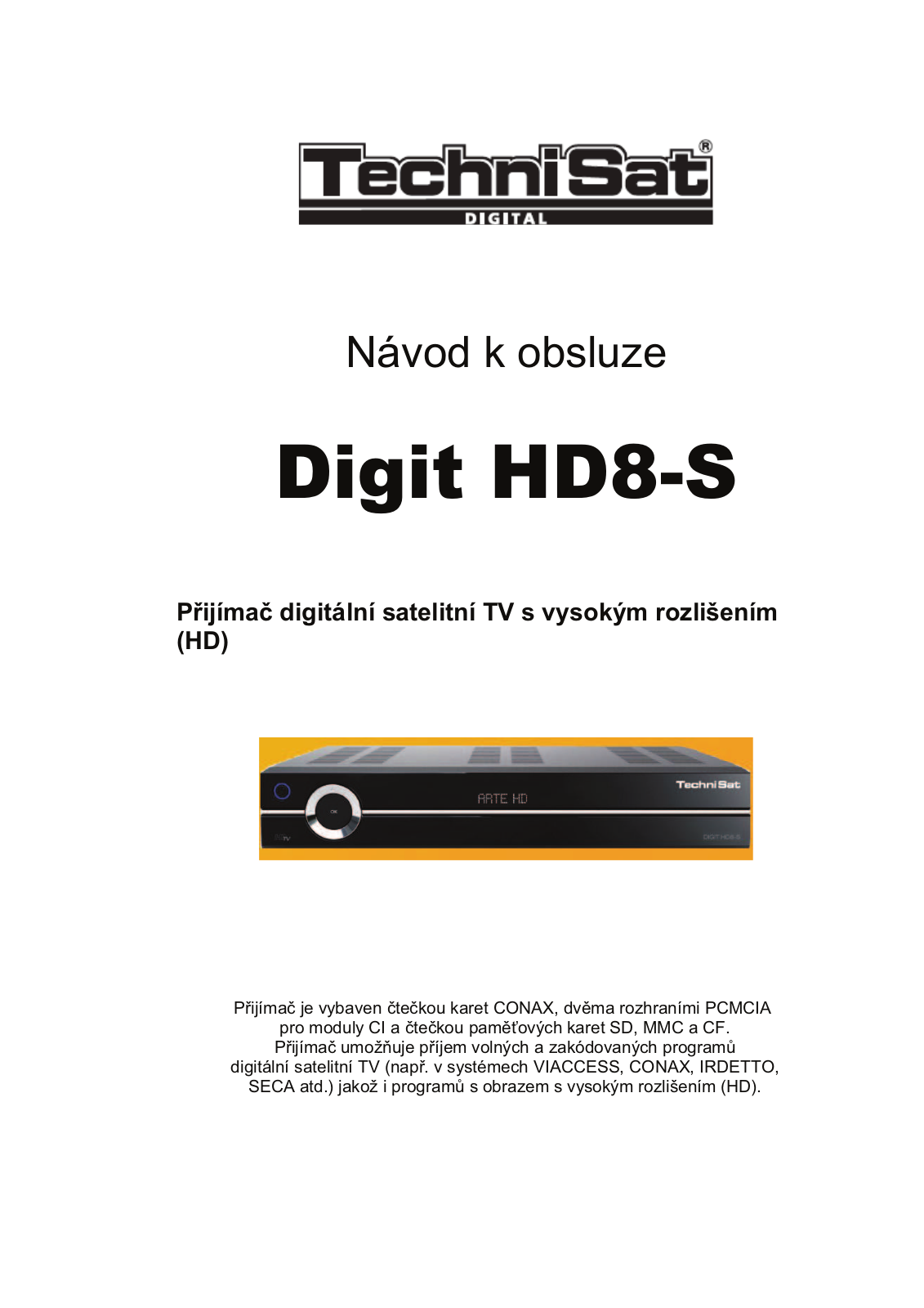 TechniSat Digit HD8-S User Manual