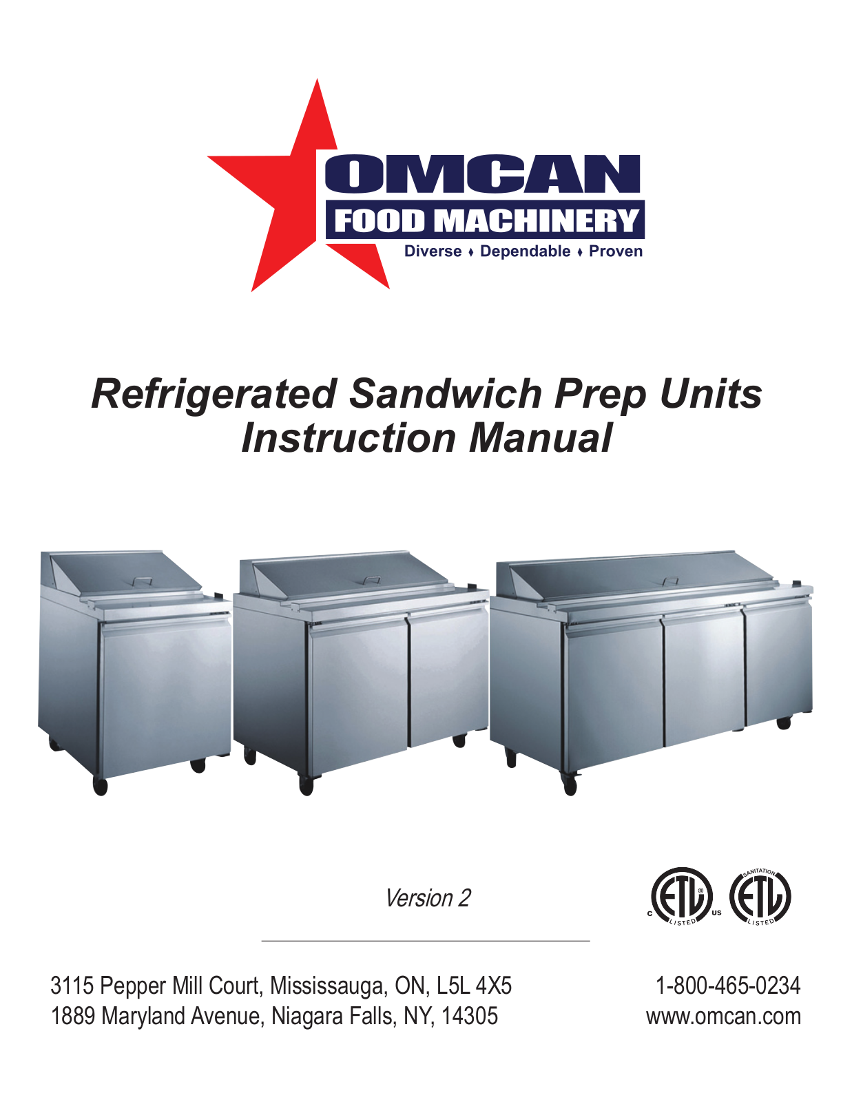 Omcan Food Machinery SCL-1 Installation  Manual