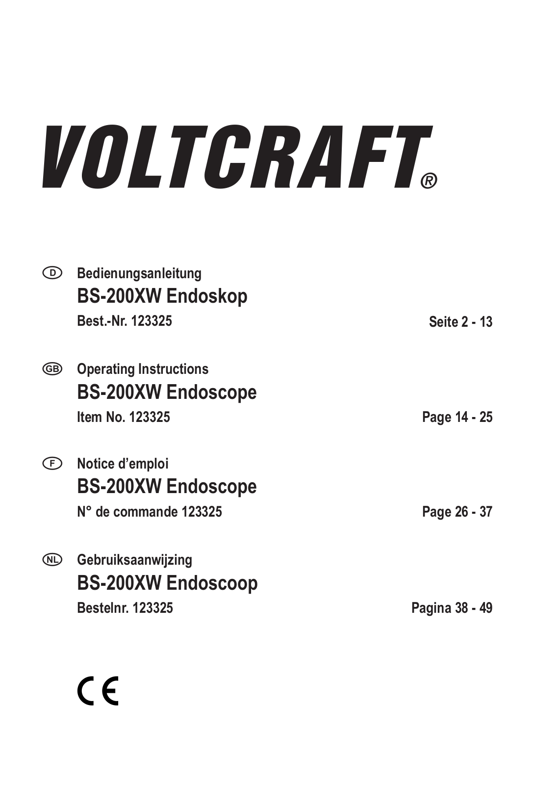 VOLTCRAFT BS-200XW User guide