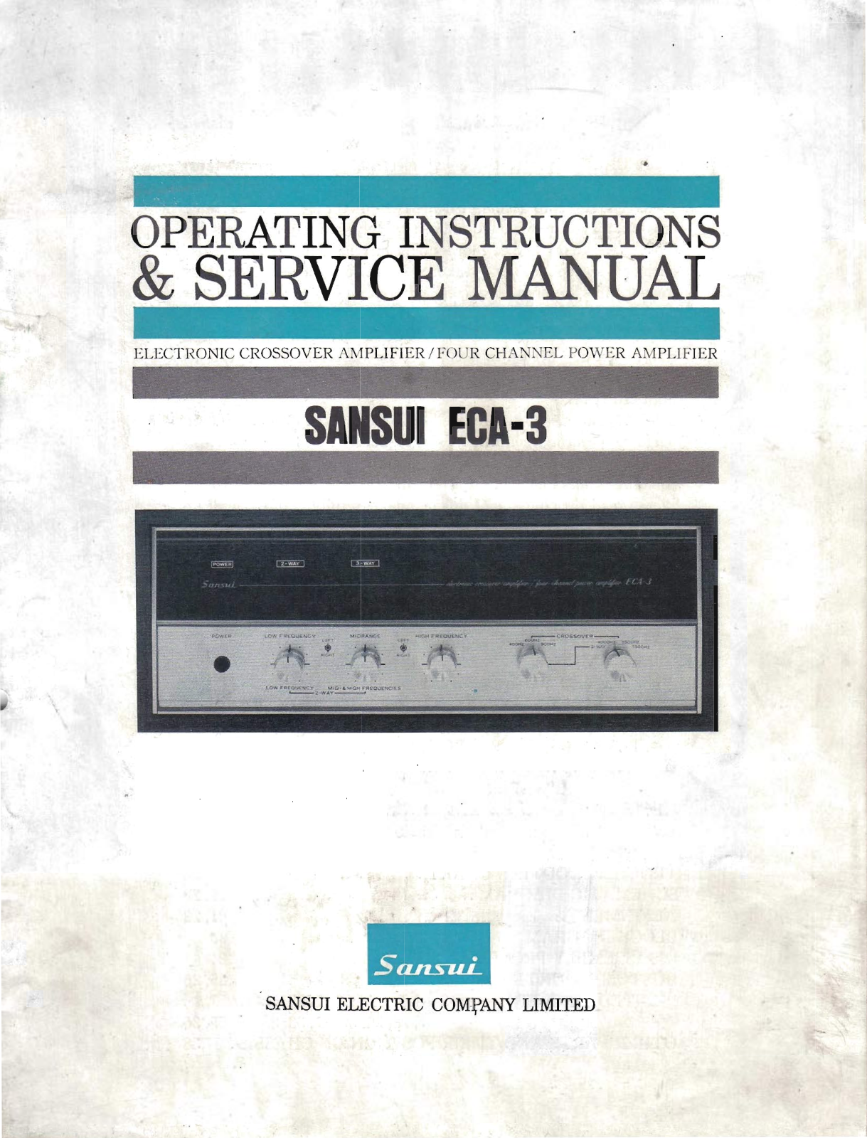 Sansui ECA-3 Service Manual