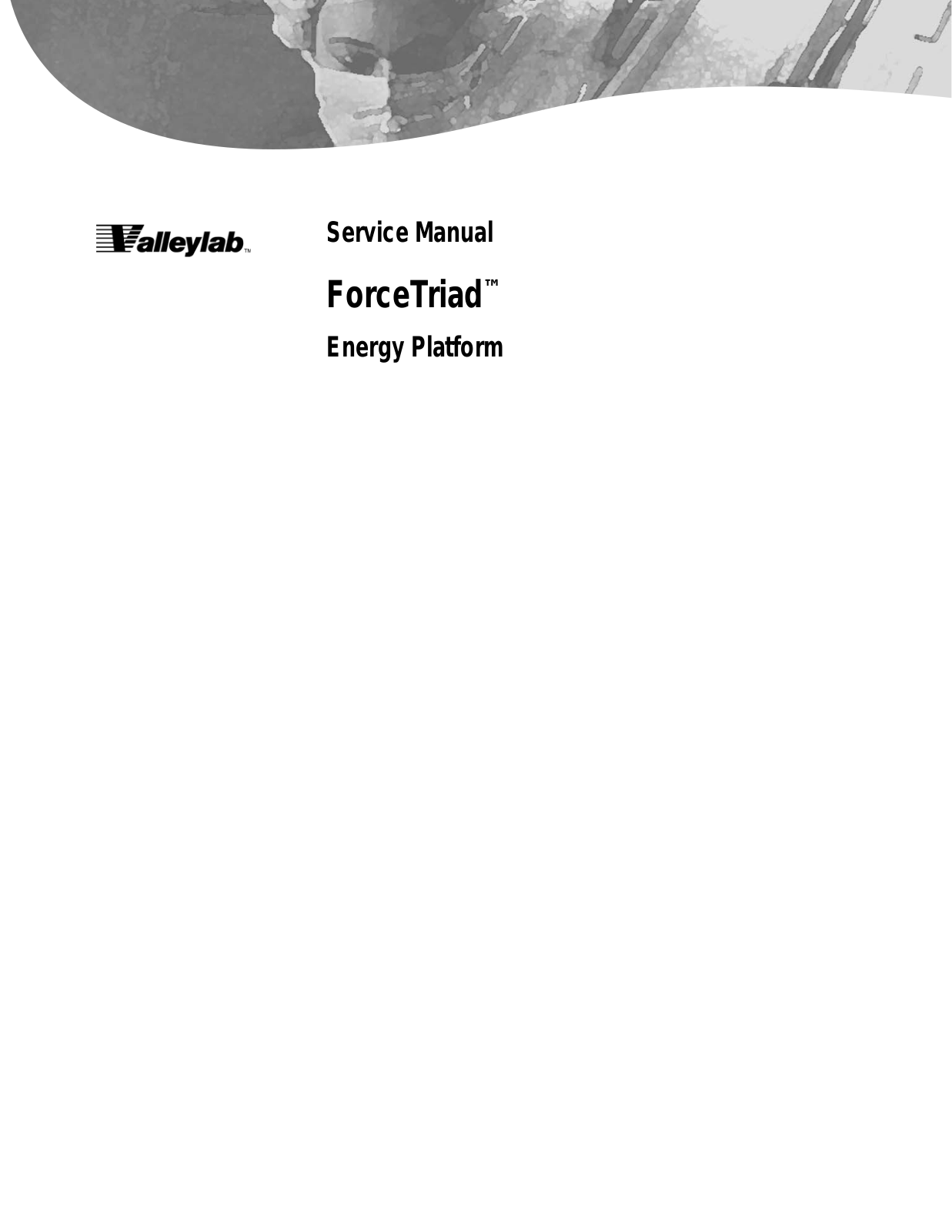 Valleylab ForceTriad User manual