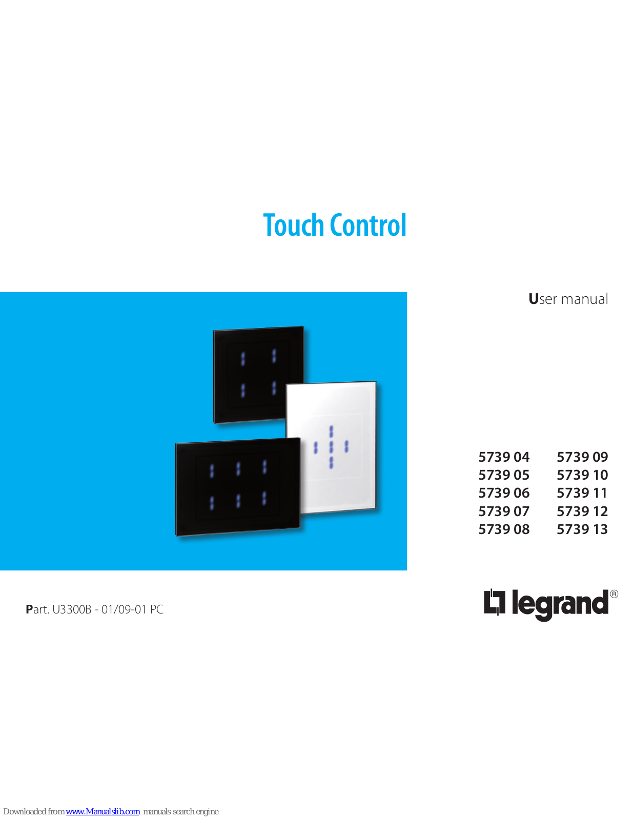 LEGRAND 5739 04, 5739 05, 5739 07, 5739 08, 5739 09 User Manual