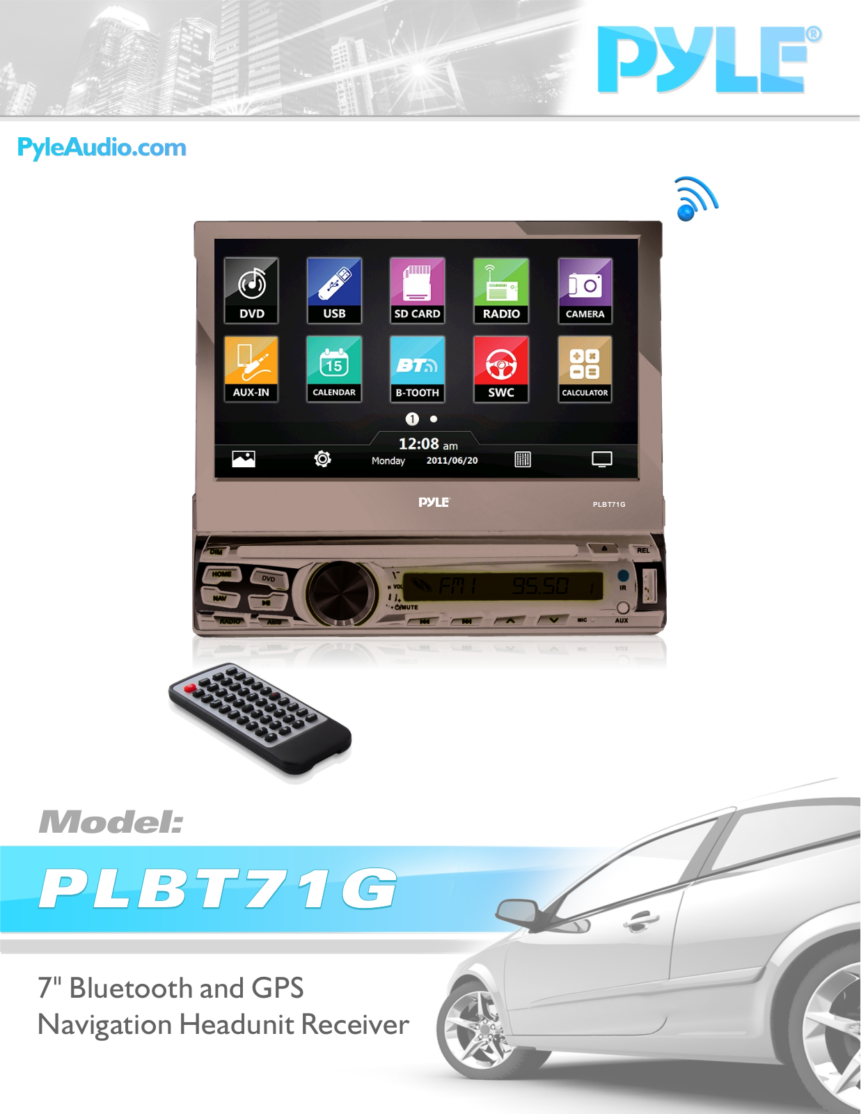 Pyle Audio PL-BT71G Operating Guide