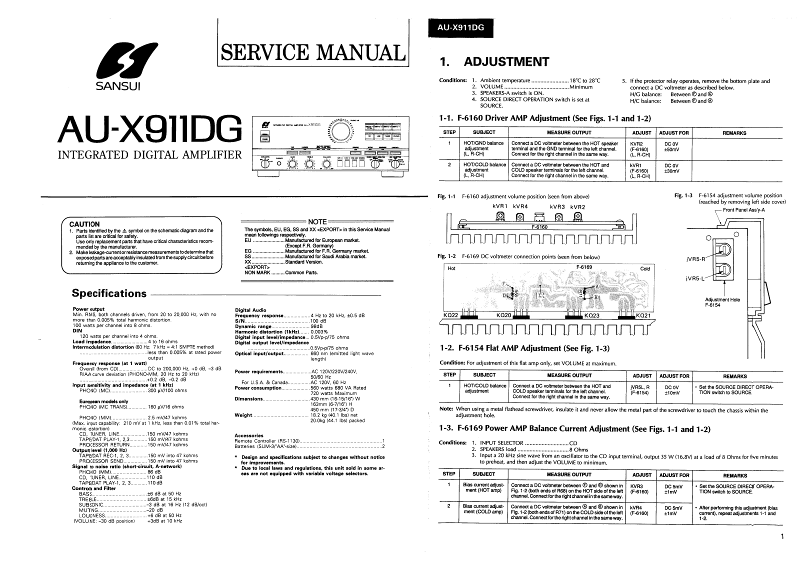 Sansui AUX-911-DG Service manual