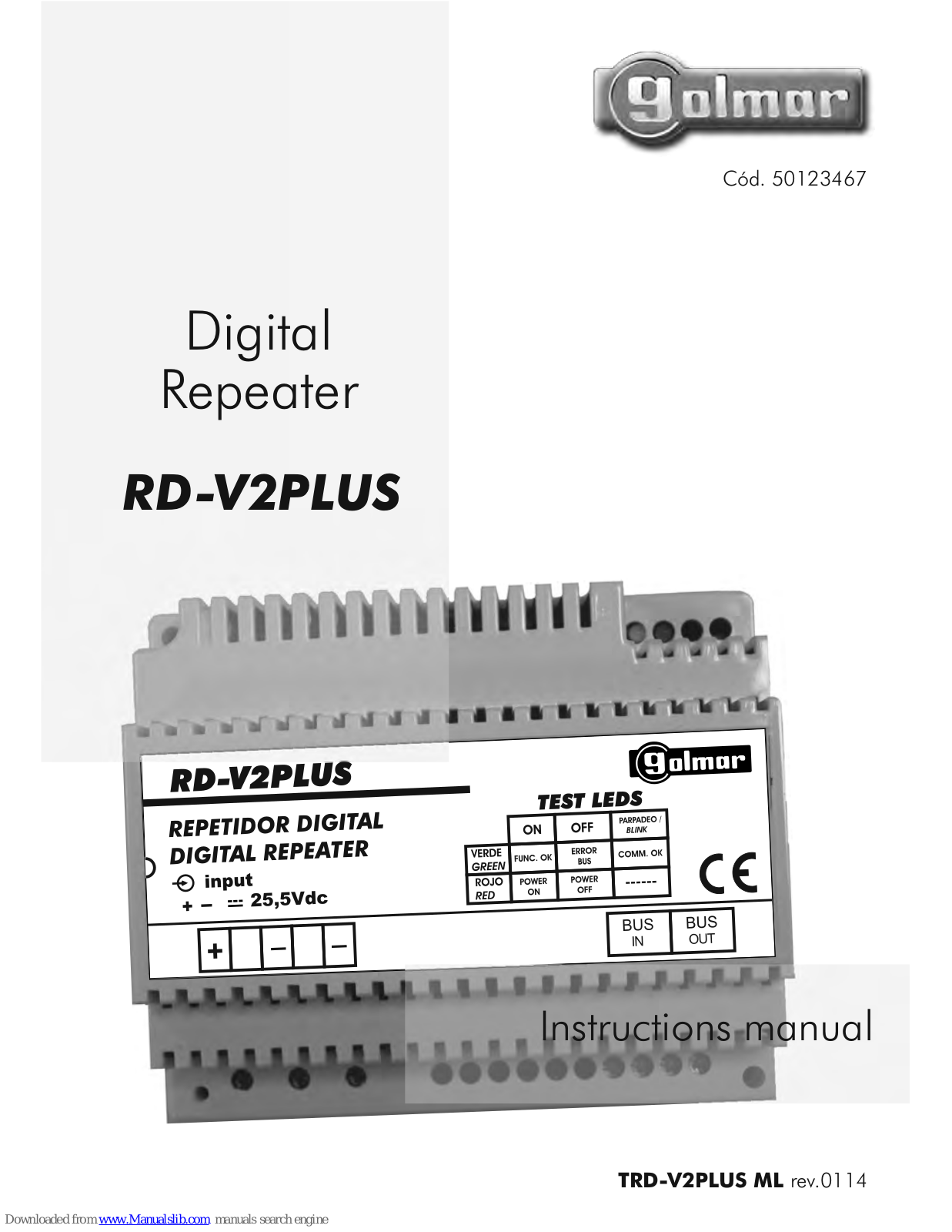 golmar RD-V2PLUS Instruction Manual - ManualMachine.com