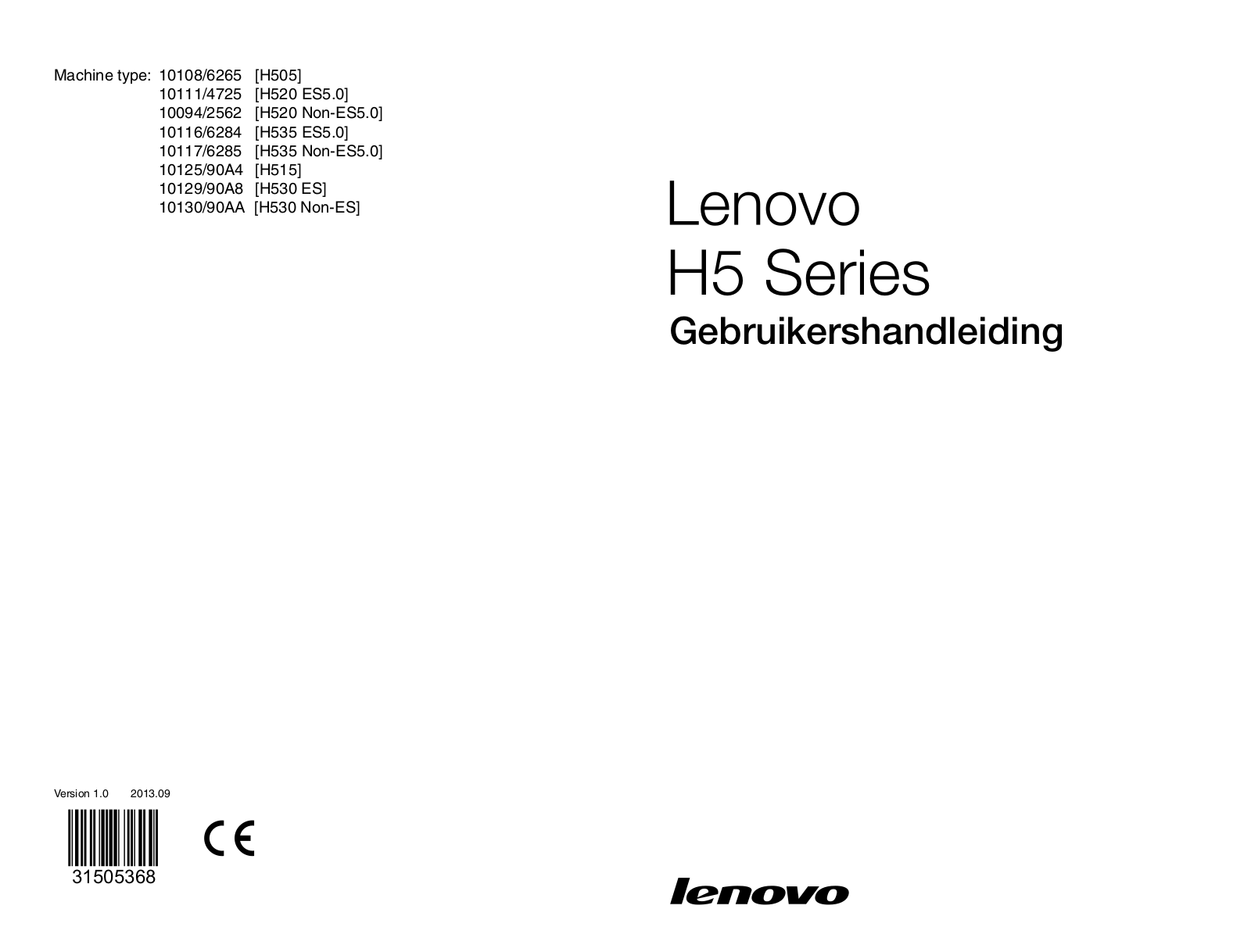 Lenovo H5 Series User Guide