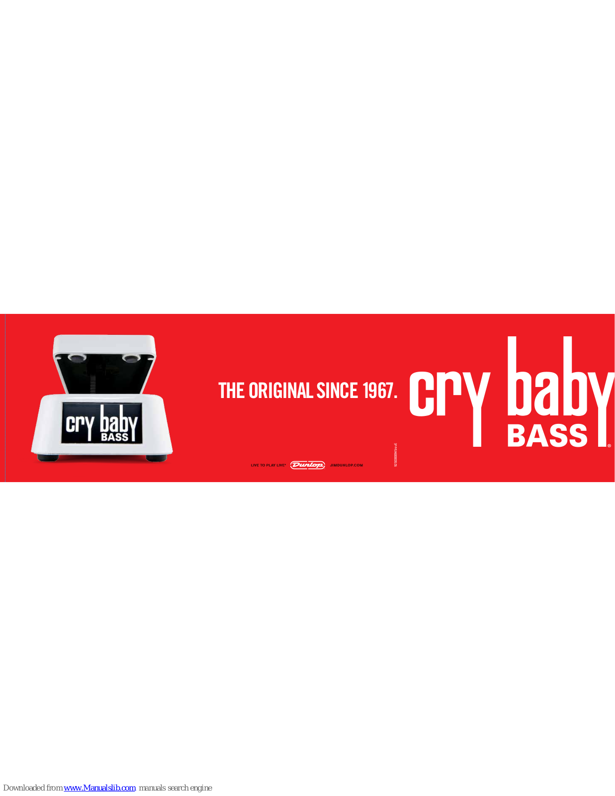 Dunlop 105Q CRY BABY User Manual