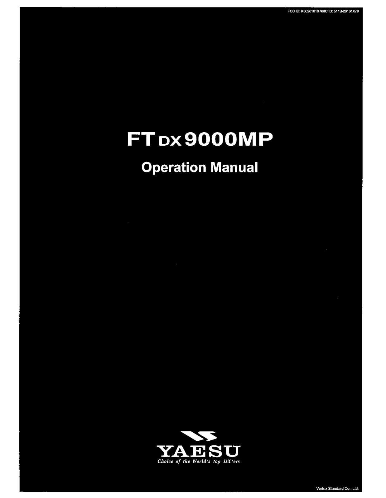 Yaesu Musen 20101X70 Users manual