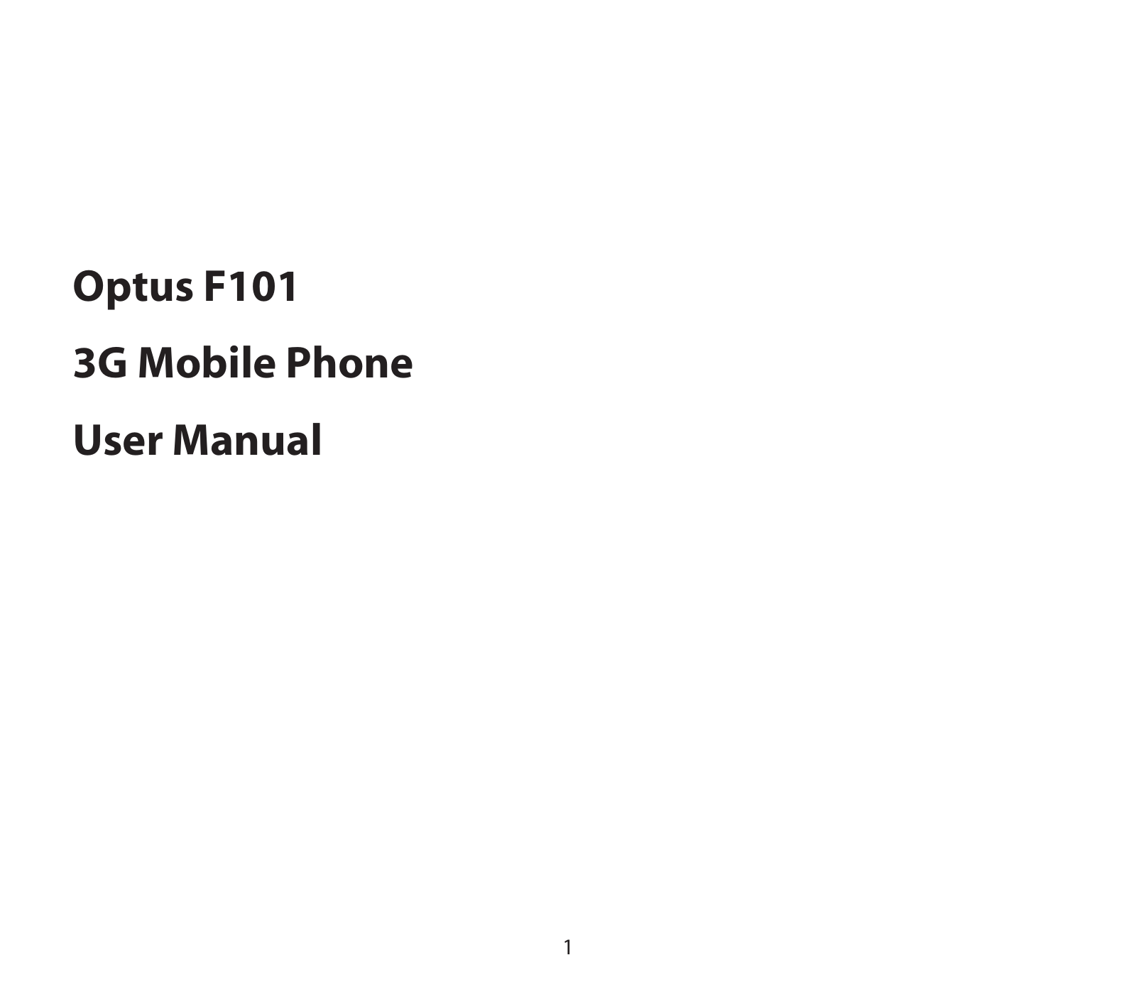 ZTE Optus F101 User Manual