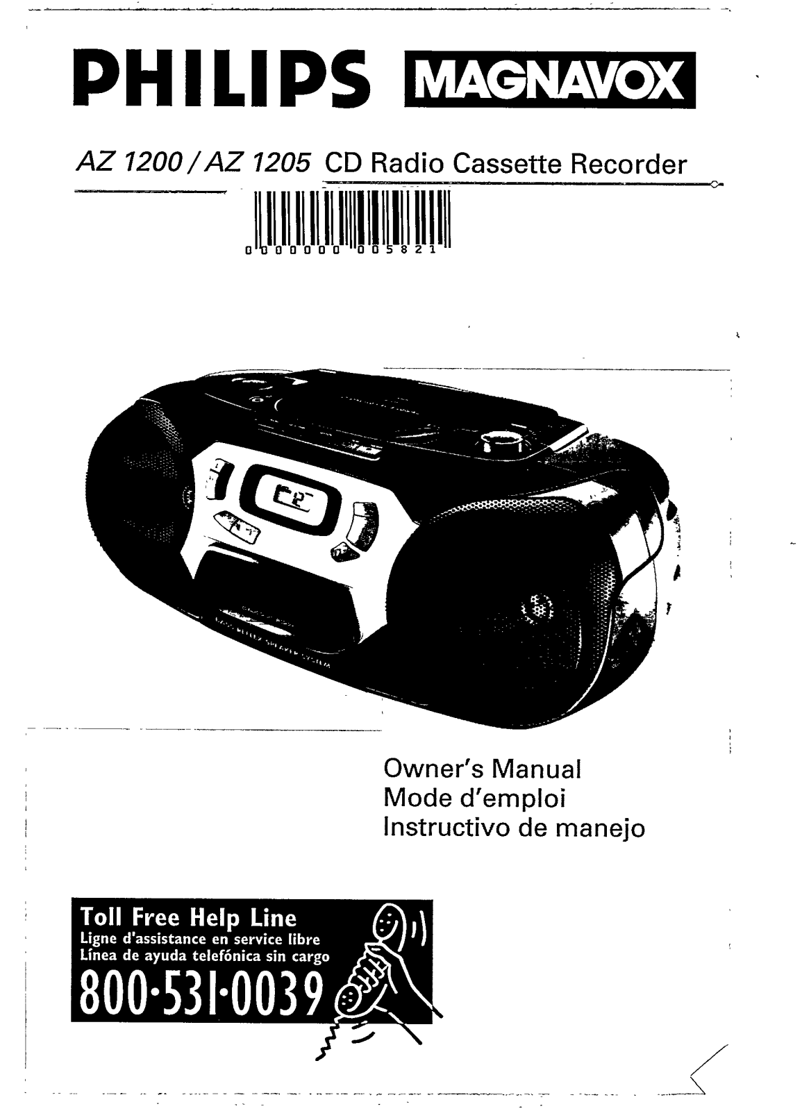 Philips AZ1205/17, AZ1200/17, AZ1200/04, AZ1200/01, AZ1200/00 User Manual