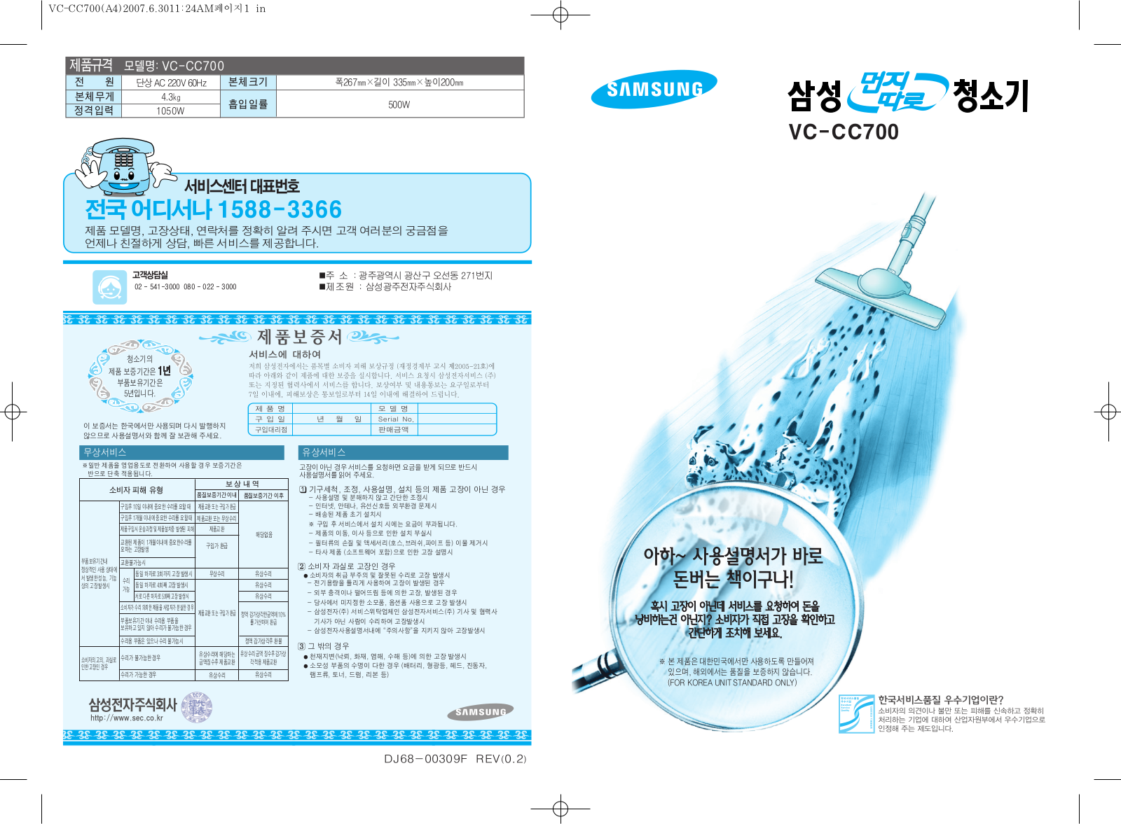 Samsung VC-CC700 User Manual