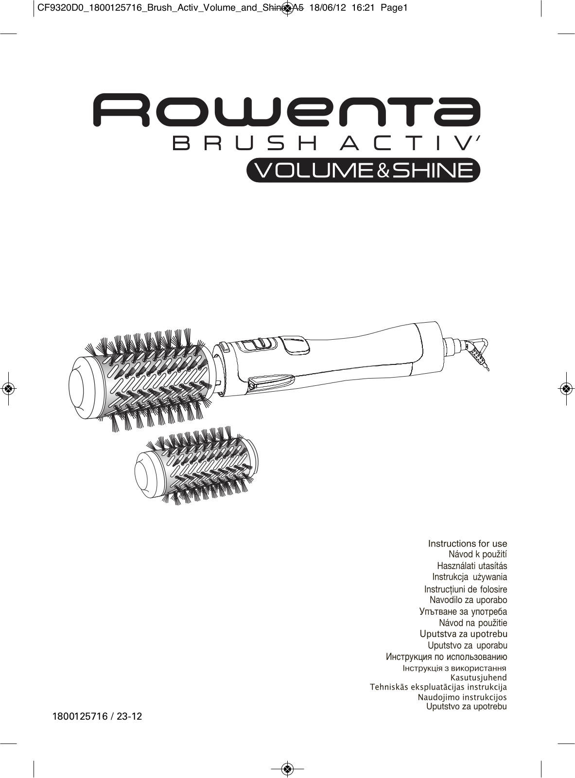 Rowenta CF9320D0 User Manual