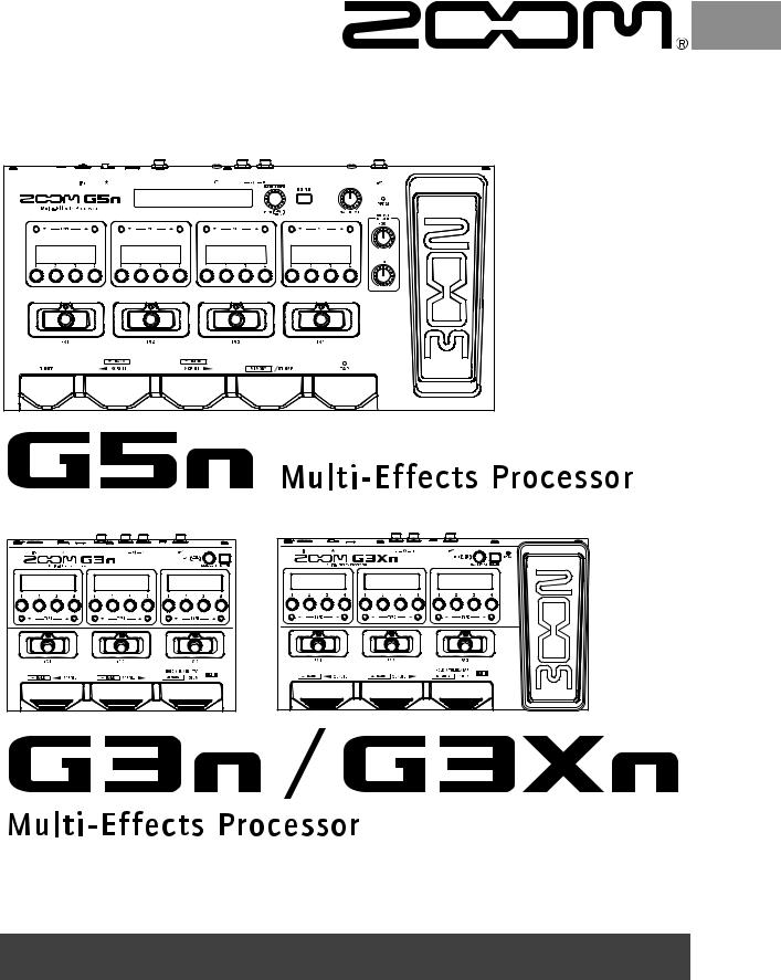 Zoom G3N, G3Xn, G5N Effect Types and Parameters