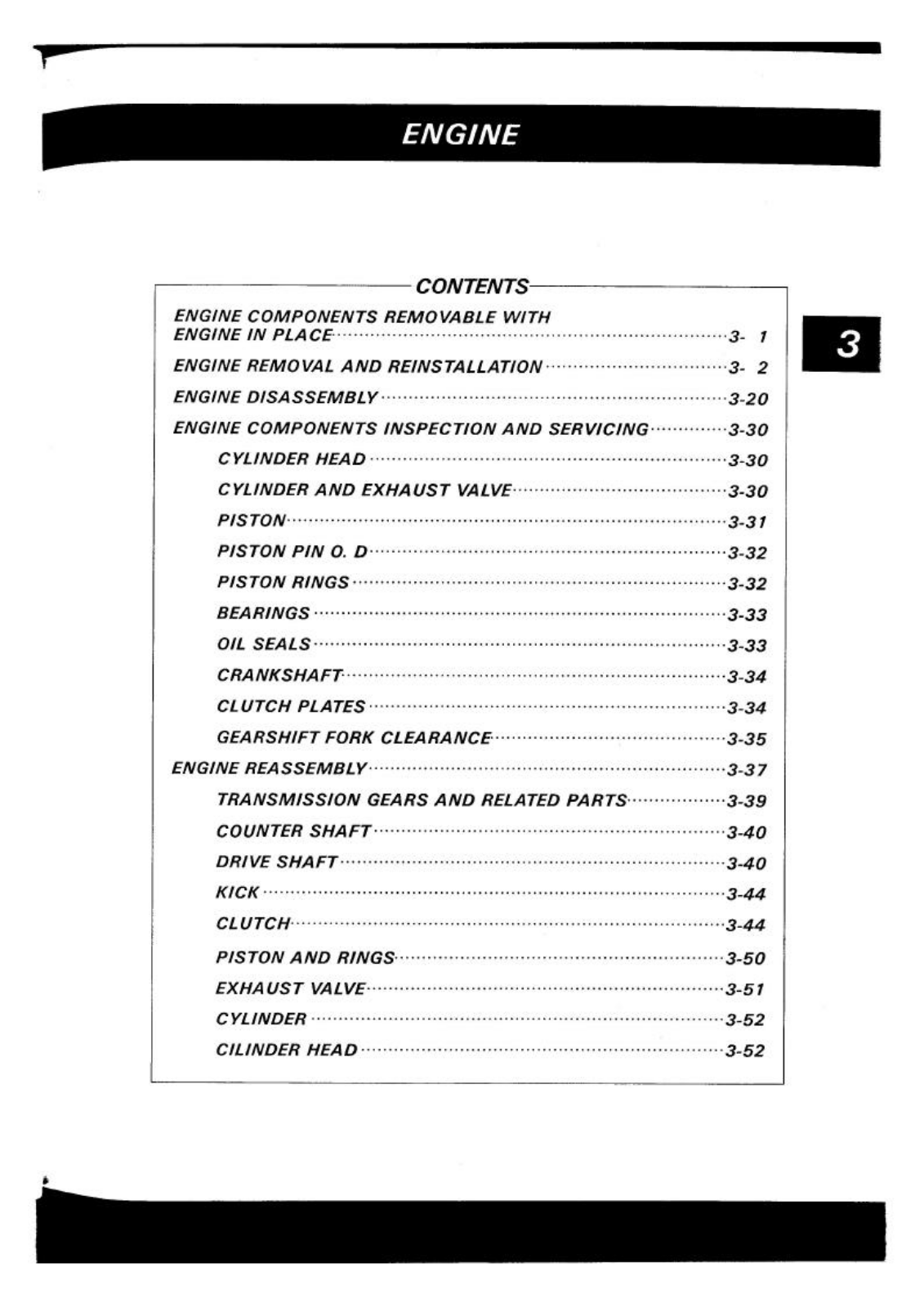 Suzuki RGV250 Service Manual 3  Engine