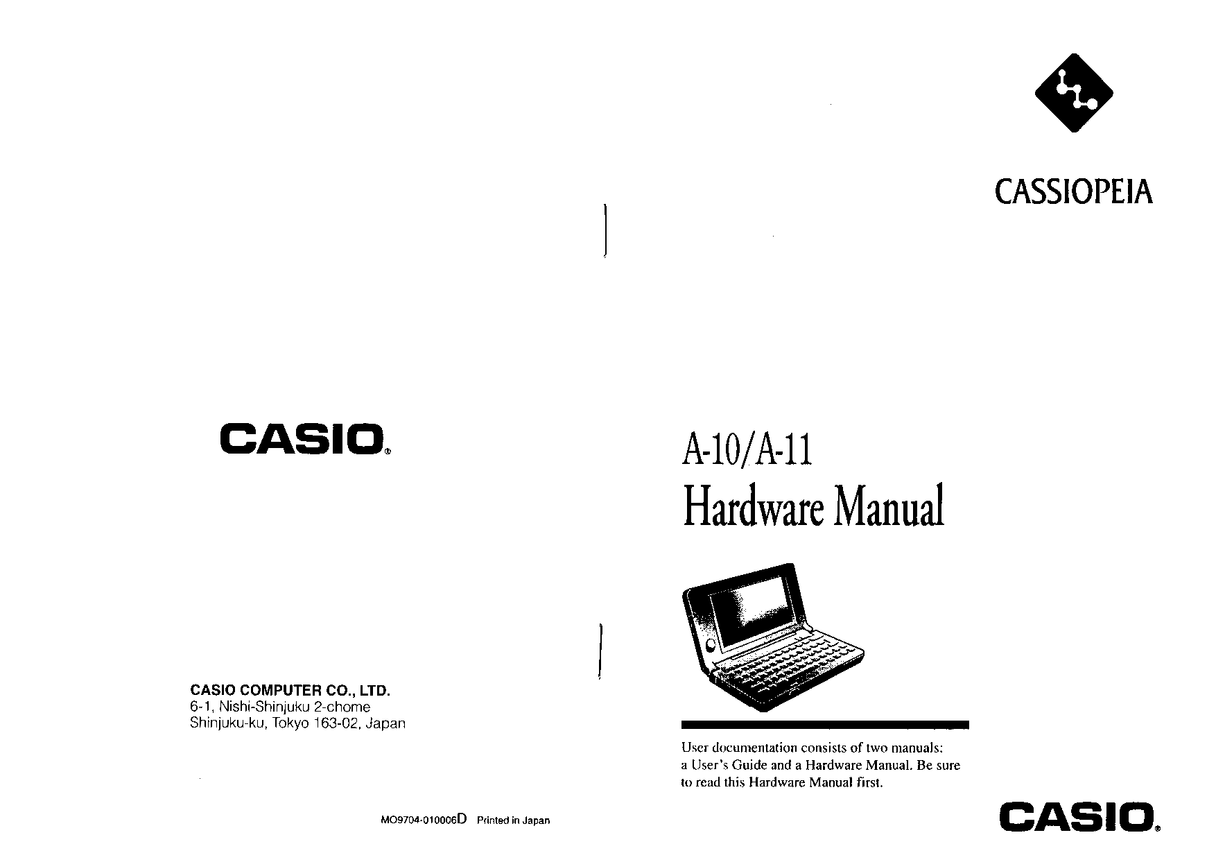 Casio A-10, A-11 User Manual